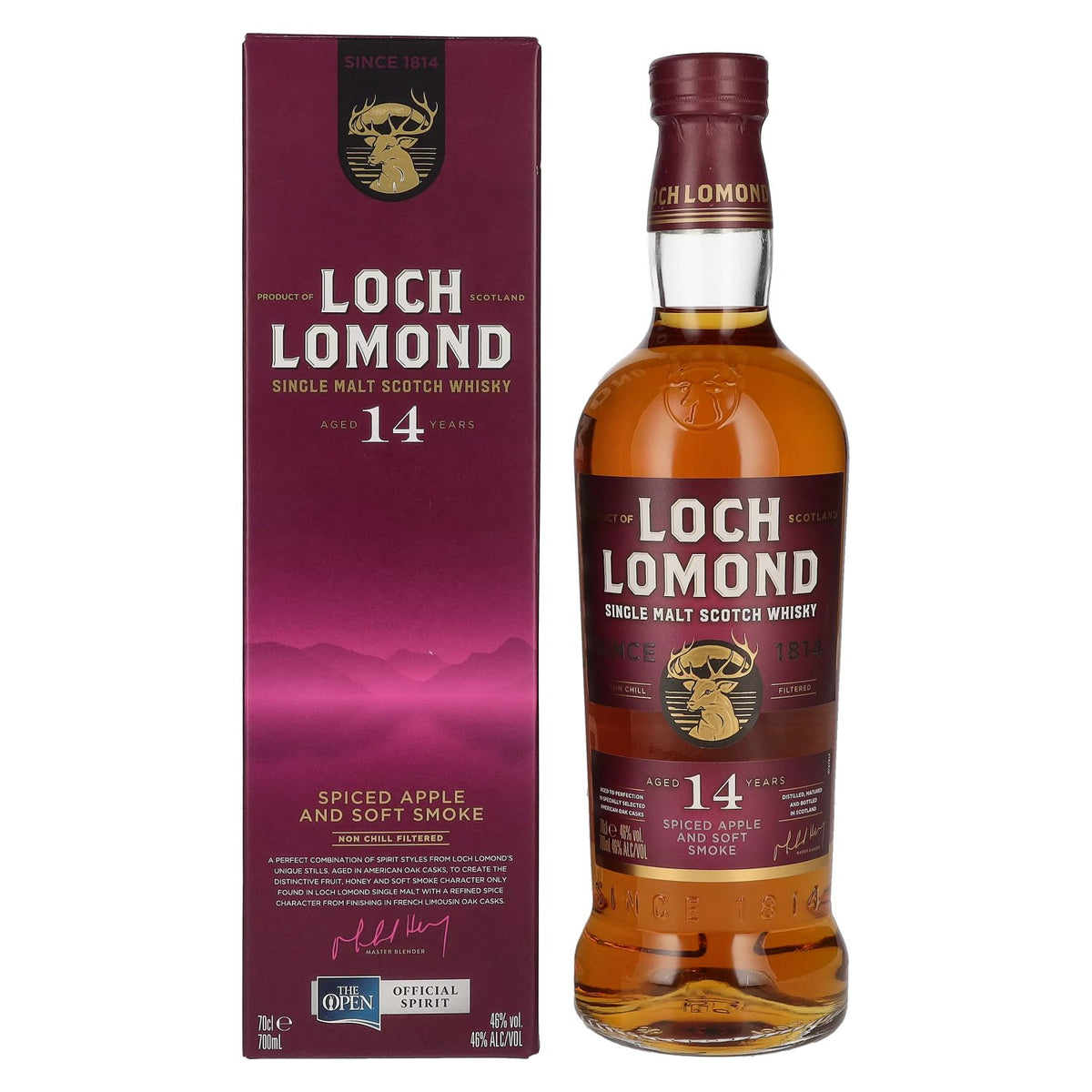 Loch Lomond 14 Years Old Single Malt Spiced Apple and Soft Smoke 46% Vol. 0,7l in gift box