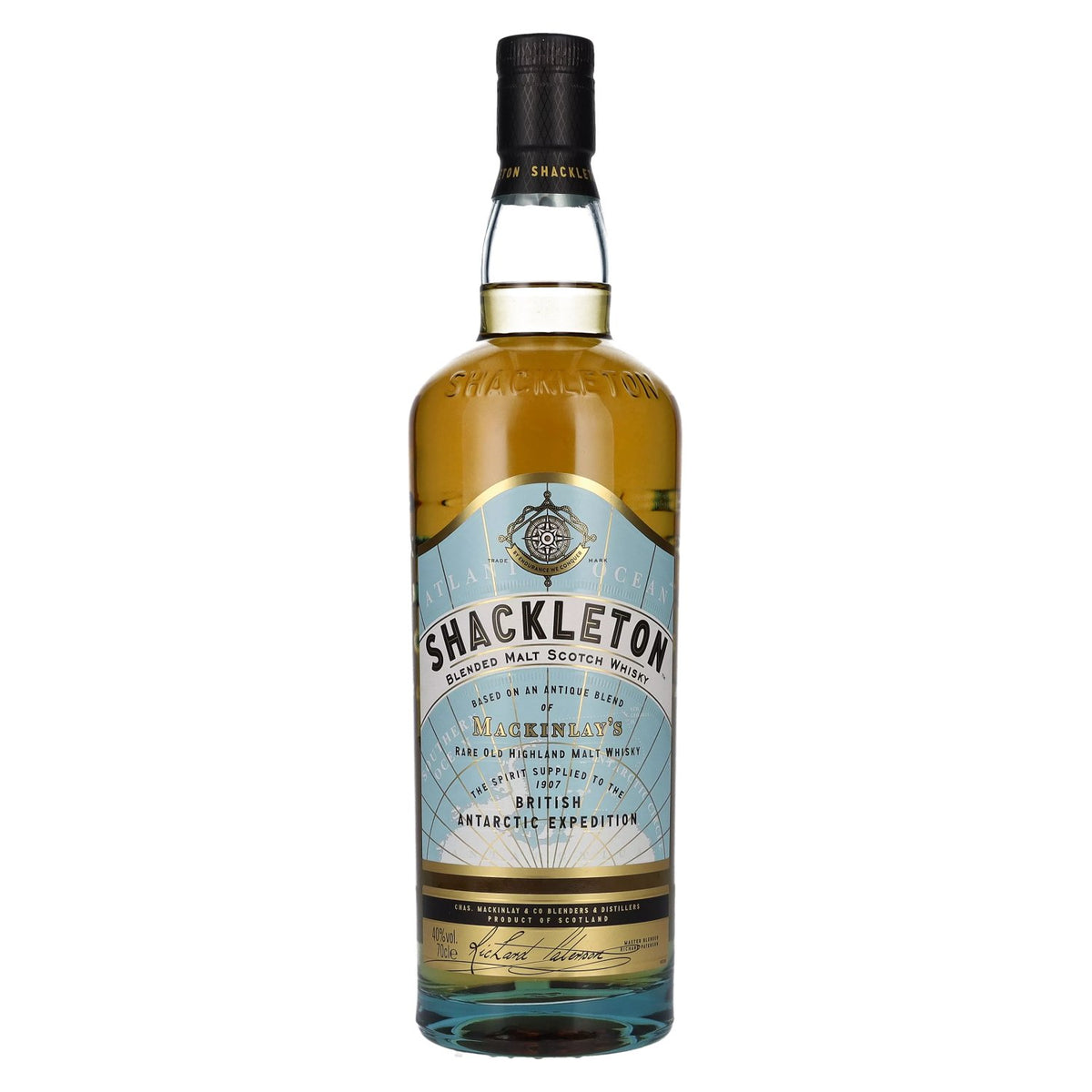 Whisky écossais blended malt Shackleton Whisky de Mackinlay, 40 % vol., 0,7 l