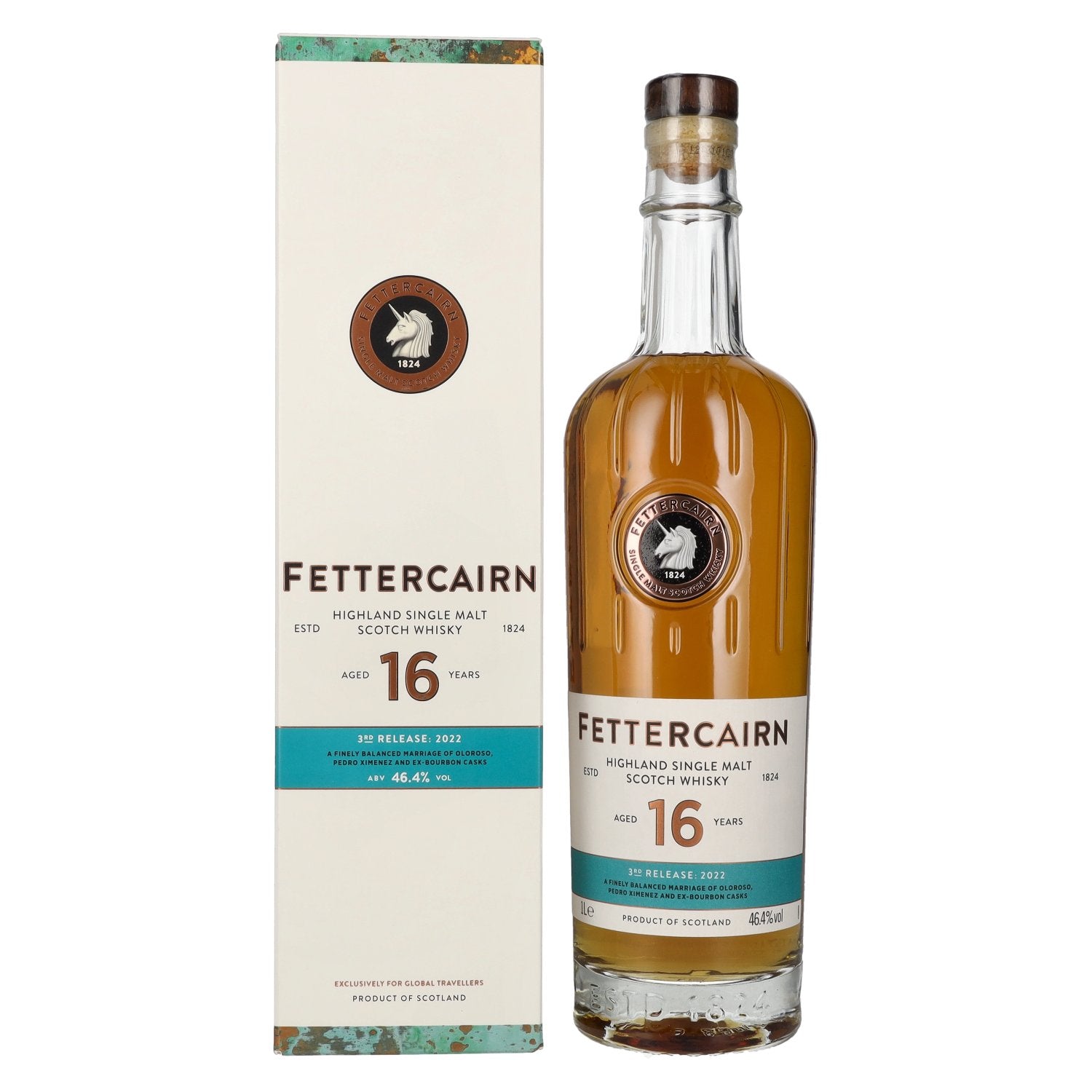 Fettercairn 16 Years Old Highland Single Malt Scotch Whisky 46,4% Vol. 1l en coffret cadeau