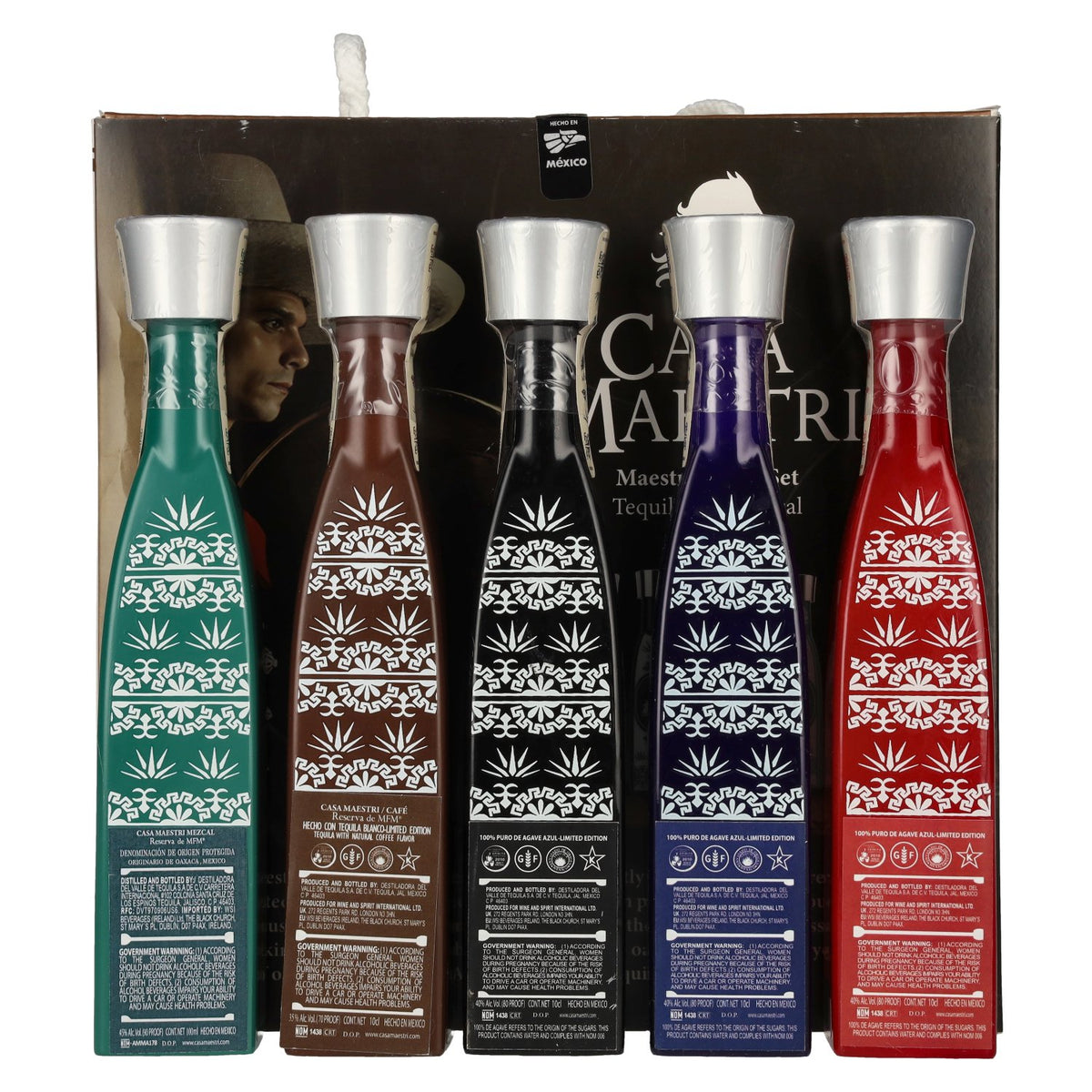 Casa Maestri MFM Tequila Gift Set 40% Vol. 5x0,1l