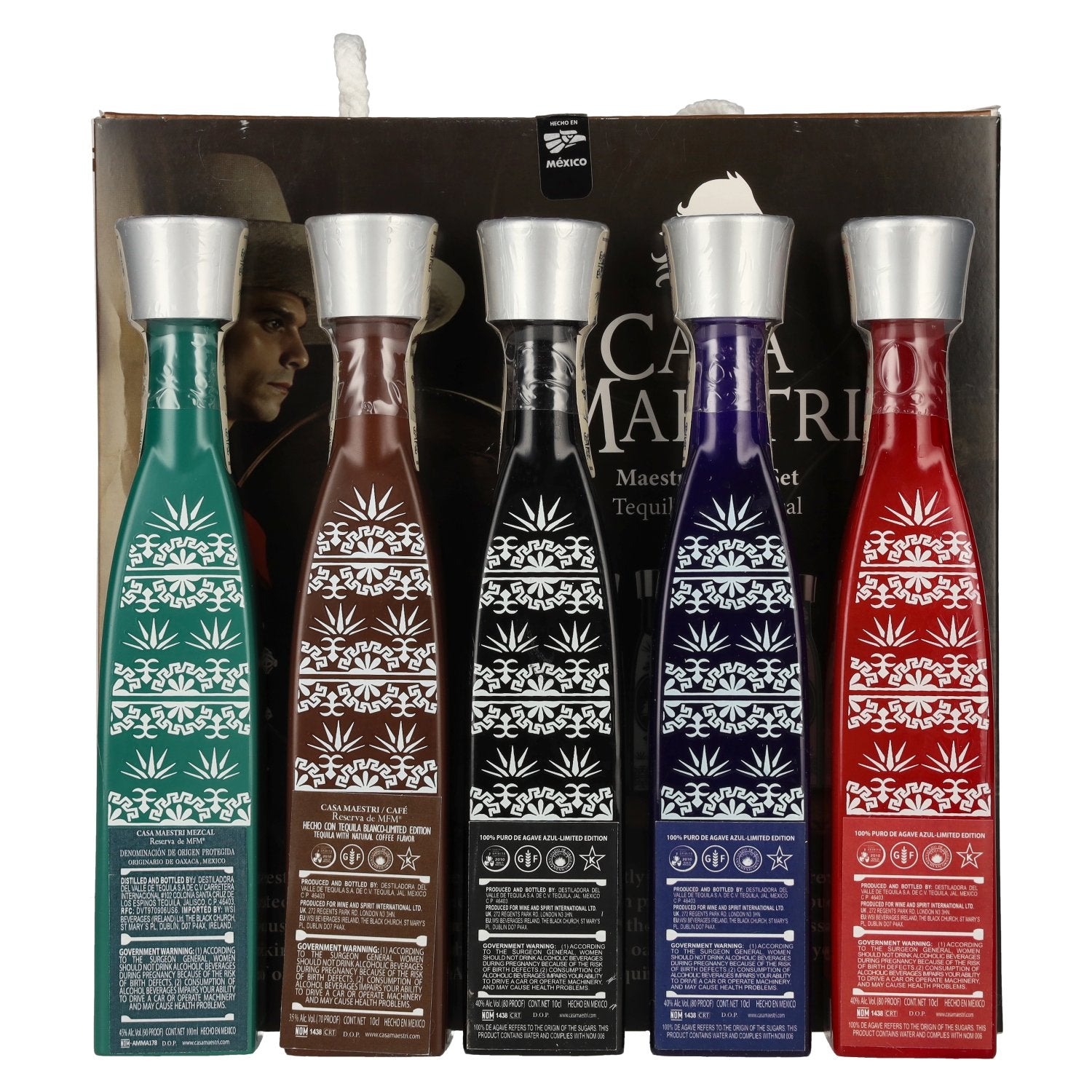 Casa Maestri MFM Tequila Gift Set 40% Vol. 5x0,1l