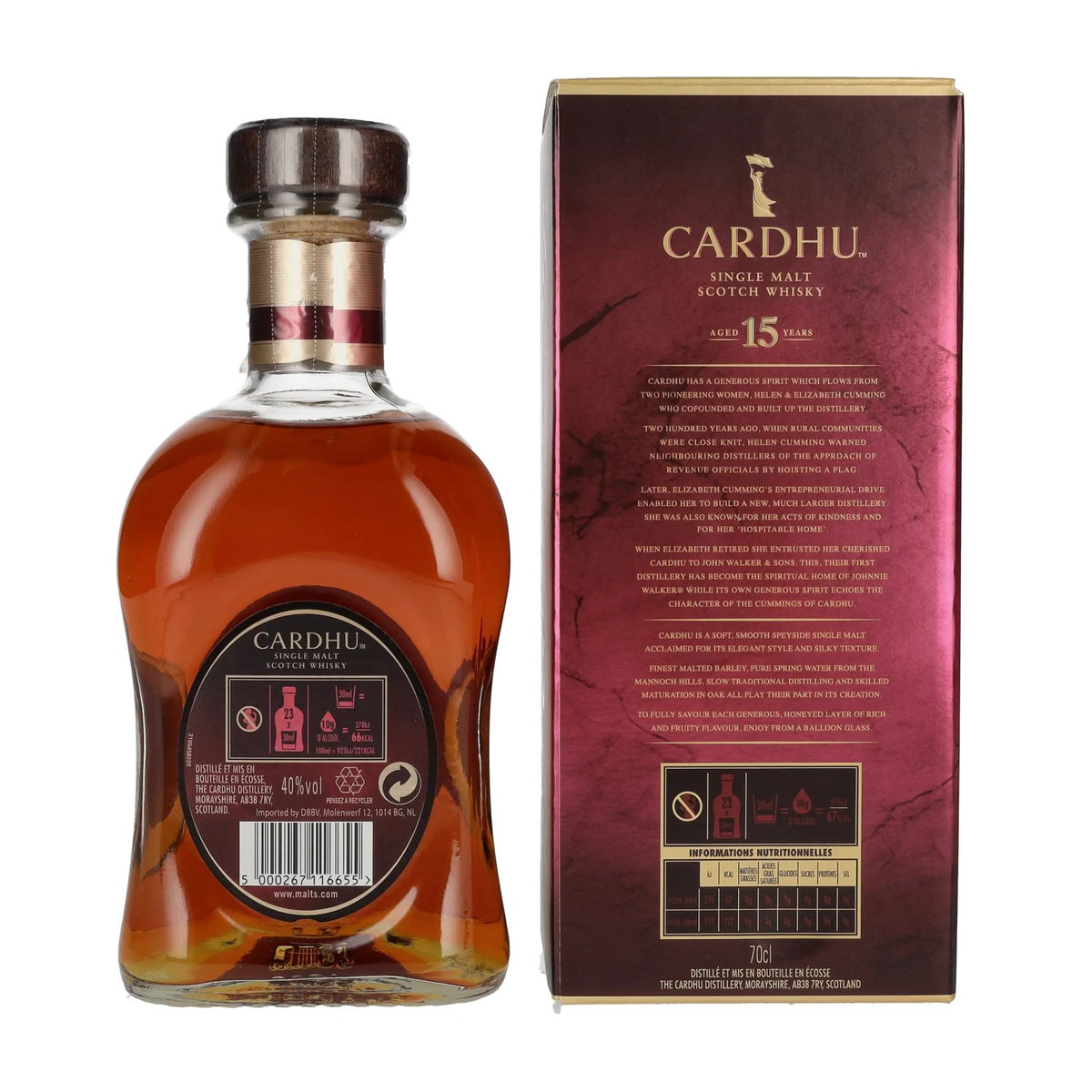 Cardhu 15 Years Old Single Malt Scotch Whisky 40% Vol. 0,7l en boîte cadeau