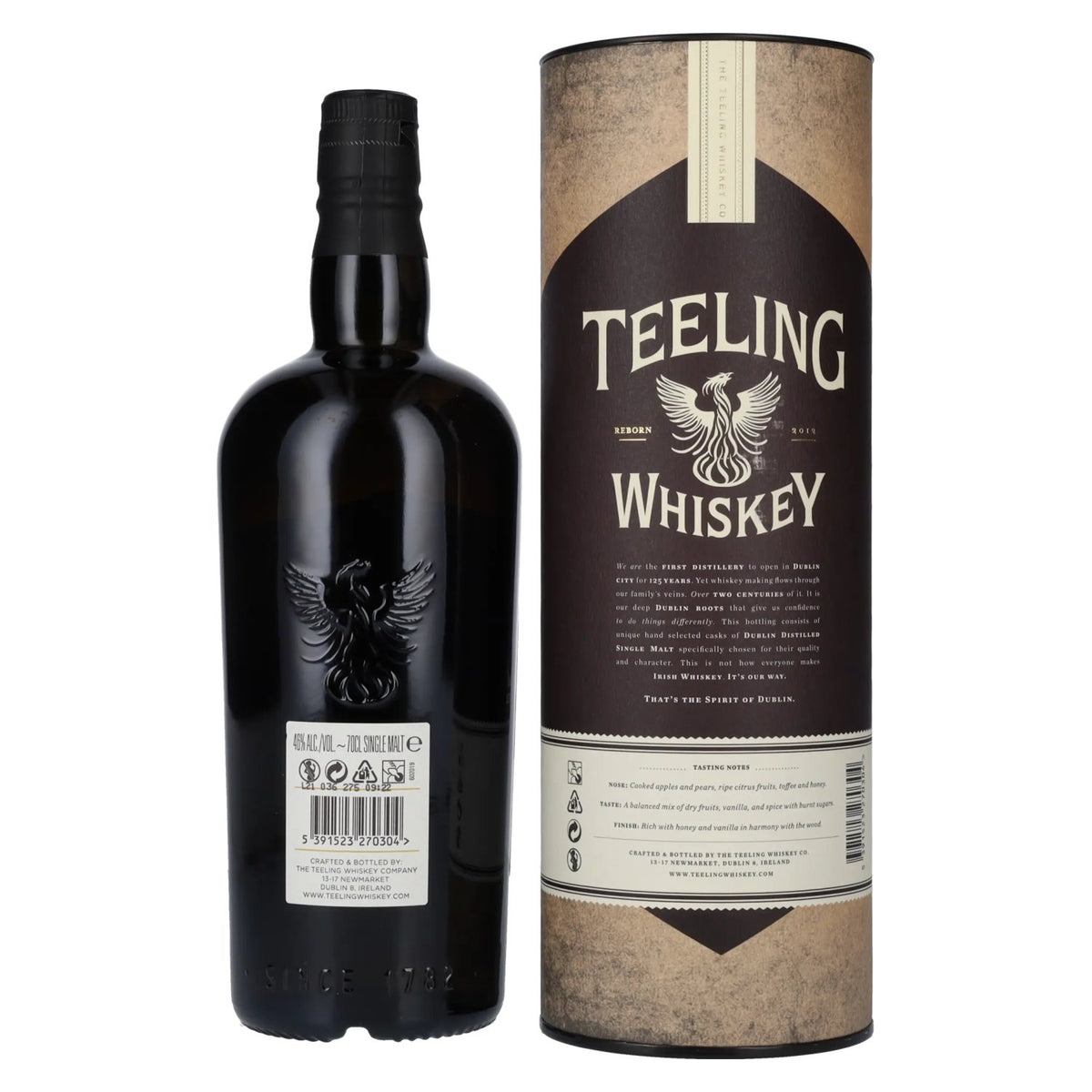 Teeling Whiskey SINGLE MALT Irish Whiskey 46% Vol. 0,7l in gift box