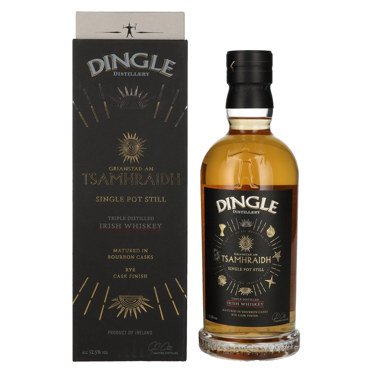 Dingle GRIANSTAD AN TSAMHRAIDH Single Pot Still Irish Whiskey Triple Distilled 52,5% Vol. 0,7l en coffret cadeau