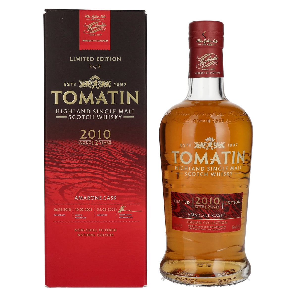 Tomatin 12 Years Old Italian Collection AMARONE CASKS 2010 46% vol. 0.7 l in a gift box