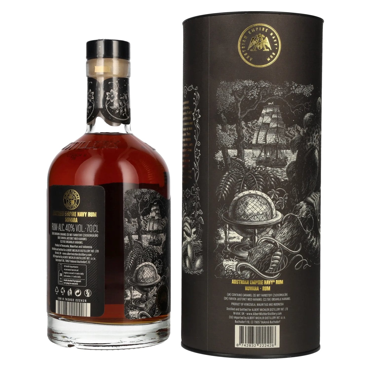 Austrian Empire Navy Rum NOVARA 40% vol. 0,7l en boîte cadeau