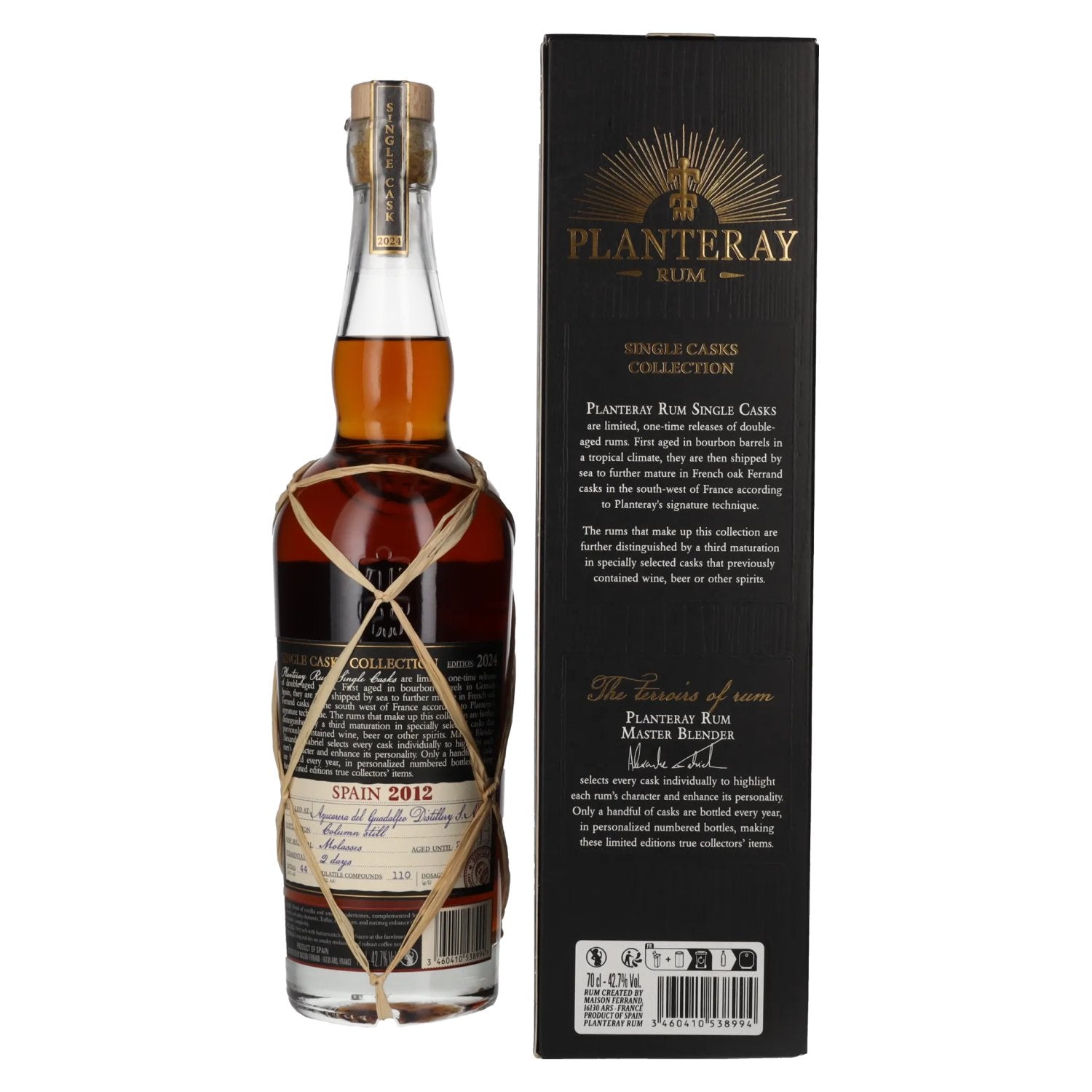 Planteray Rum SPAIN Single Cask PX Cask Finish 2012 42,7% Vol. 0,7l in gift box