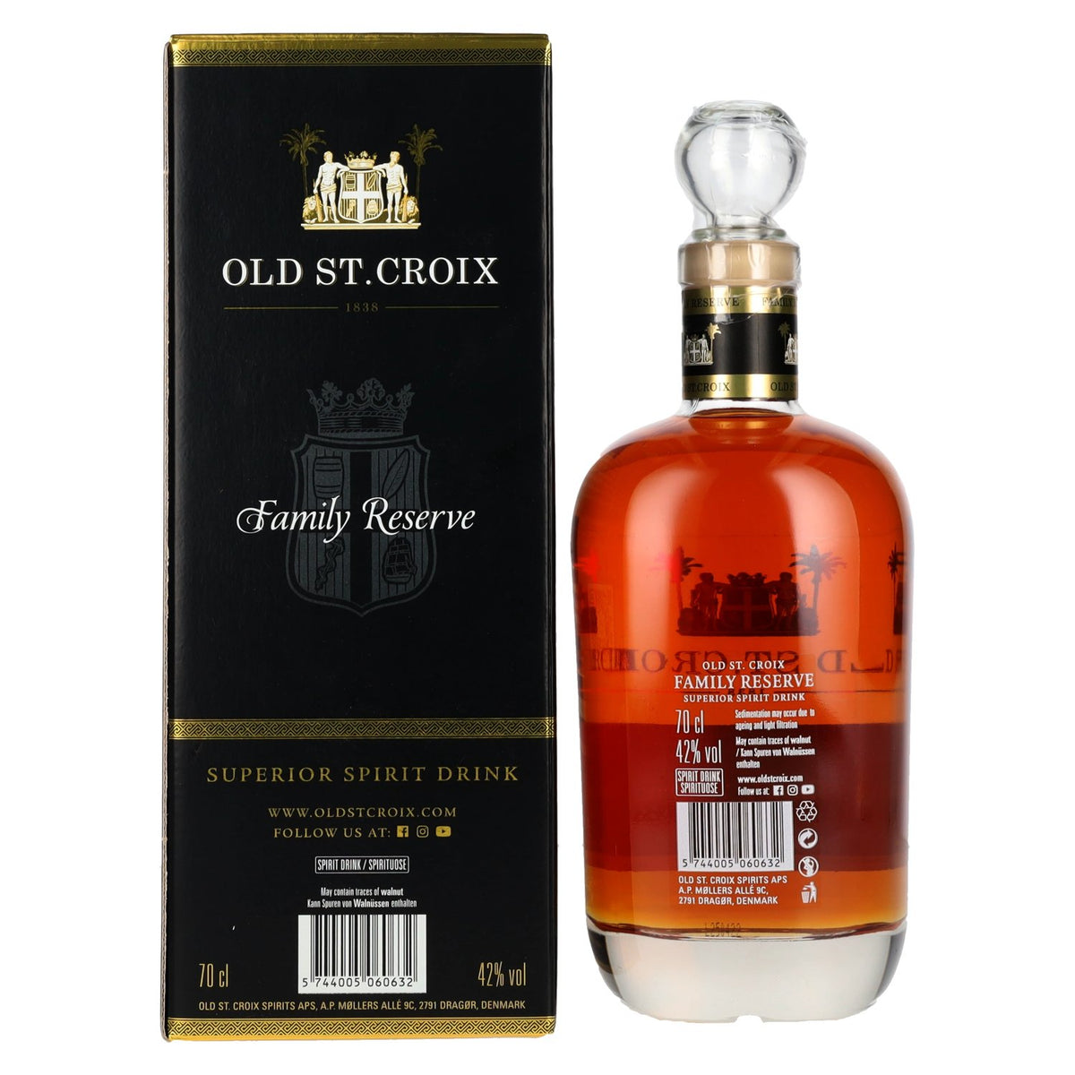 Old St. Croix A.H. Riise FAMILY RESERVE Superior Spirit Drink 42% Vol. 0,7l in gift box