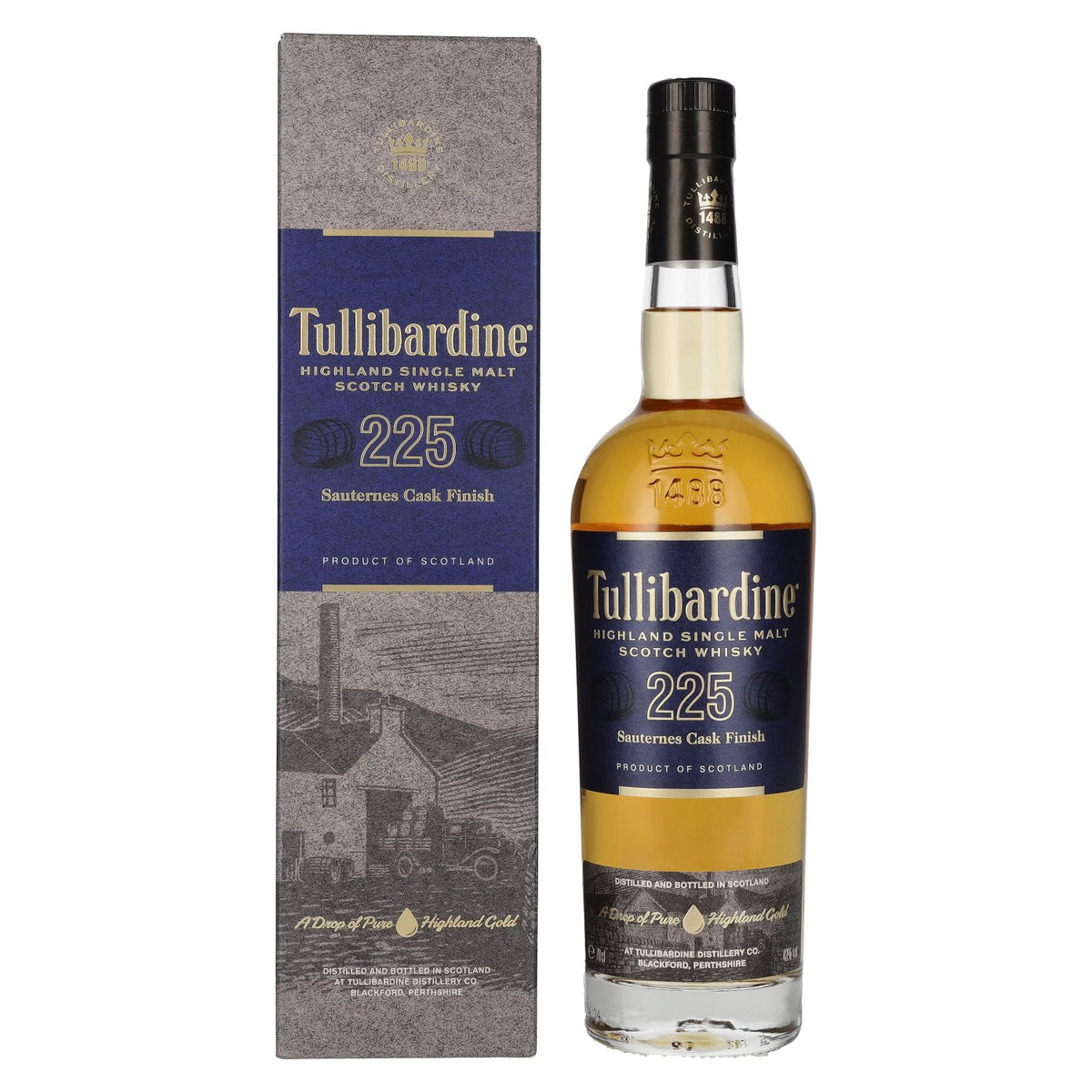Tullibardine 225 Sauternes Finish Highland Single Malt Scotch Whisky 43% Vol. 0,7l in gift box