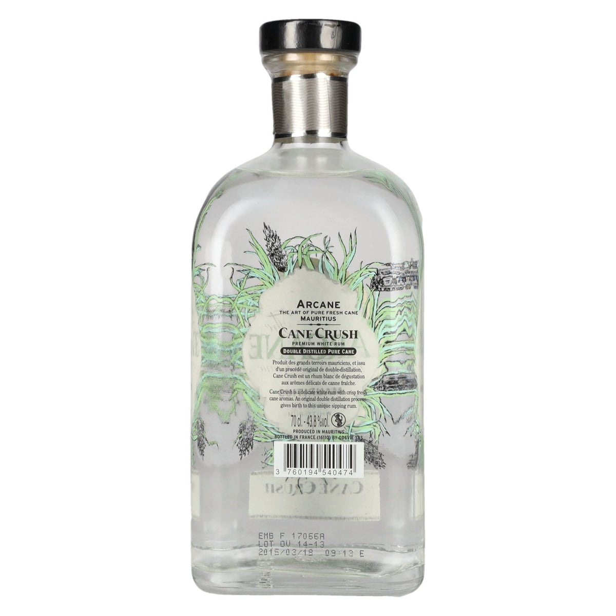 The Arcane CANE CRUSH Premium White Rum 43,8% Vol. 0,7l New Label
