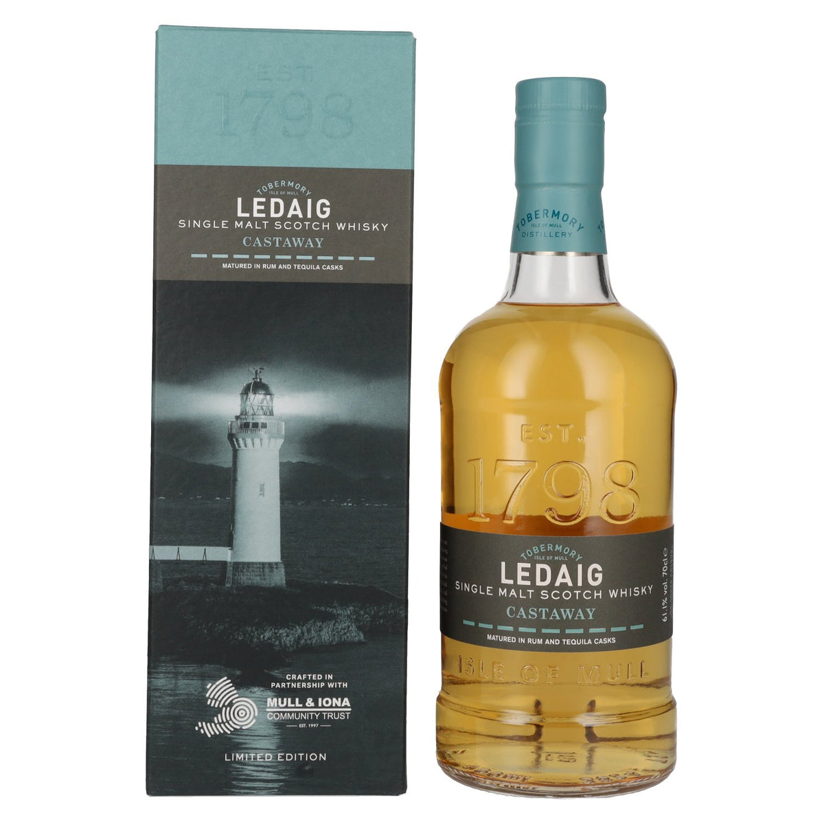 Ledaig CASTAWAY, whisky single malt écossais, 61,1 % vol., 0,7 l, dans un coffret cadeau
