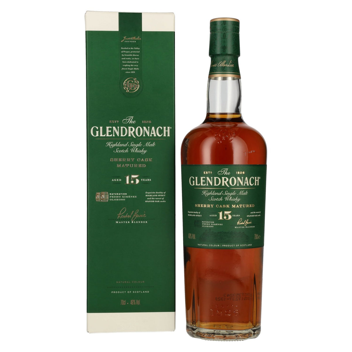 The GlenDronach 15 Years Old Highland Single Malt 46% Vol. 0,7l in gift box