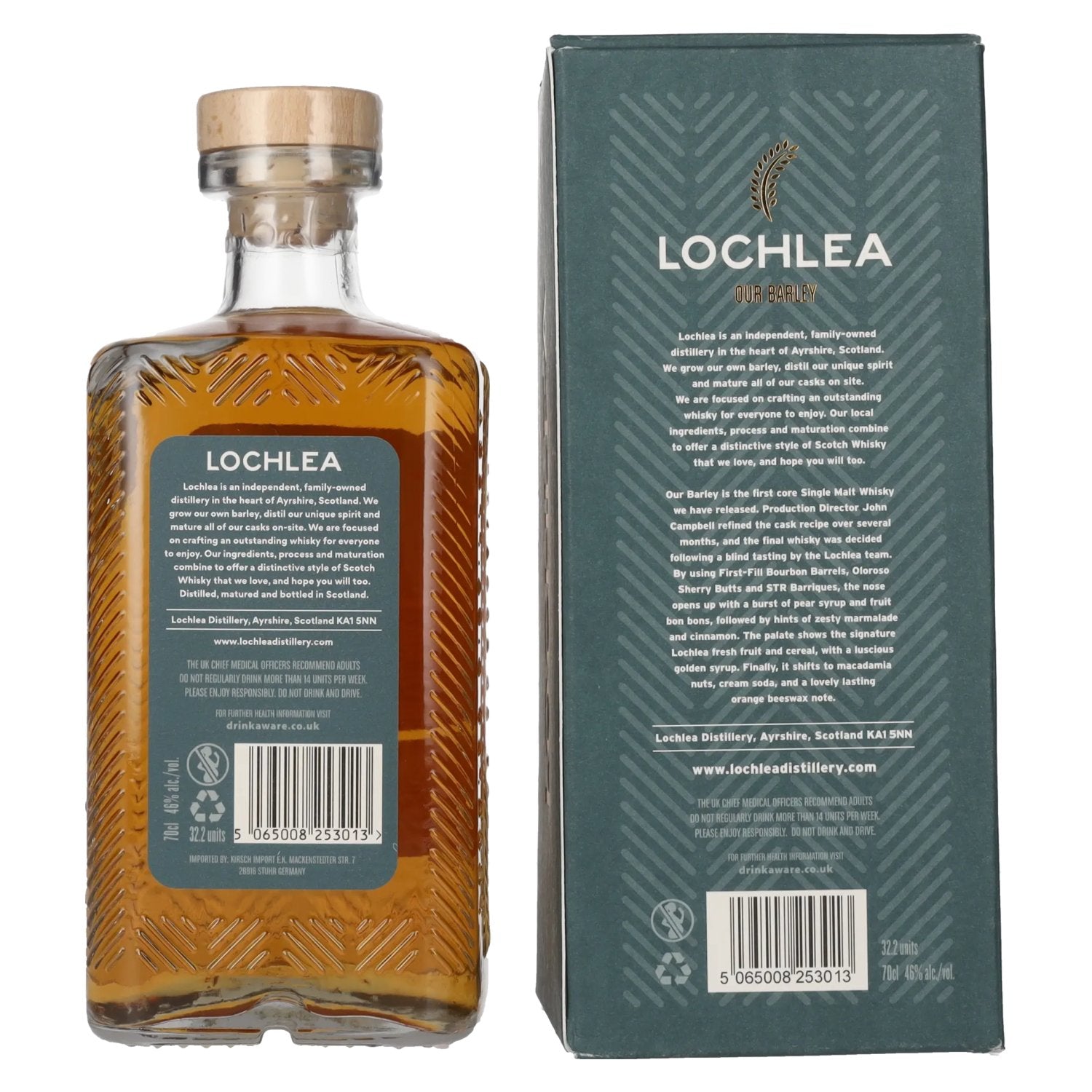 Lochlea OUR BARLEY Single Malt Scotch Whisky 46% Vol. 0,7l in Geschenkbox