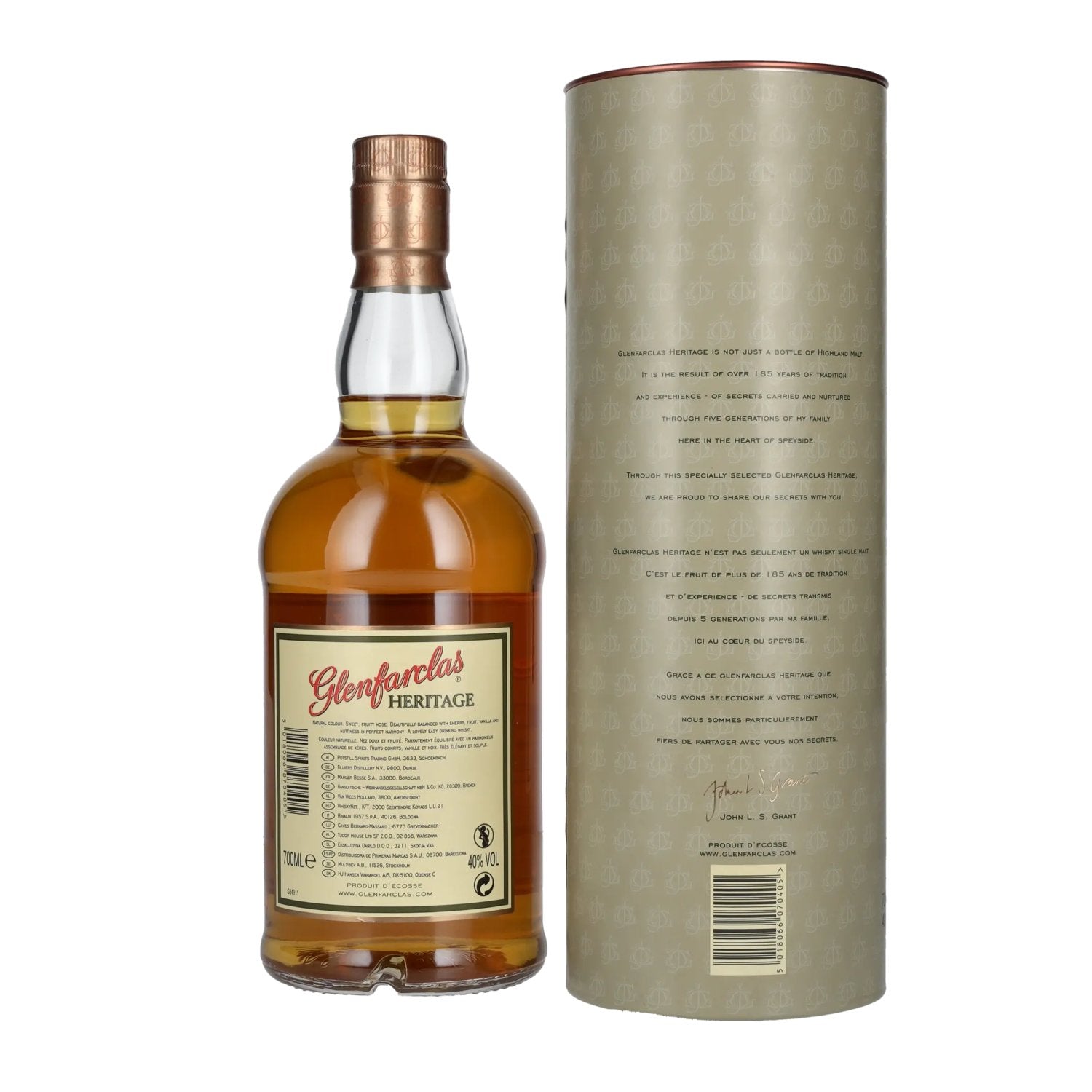 Glenfarclas HERITAGE Highland Single Malt Scotch Whisky 40% Vol. 0,7l in gift box