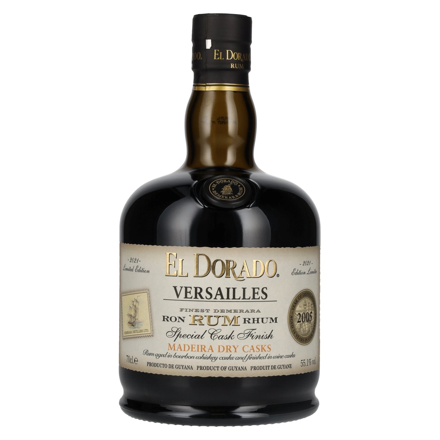 El Dorado Rhum VERSAILLES Spécial Madeira Dry Casks 2005 55,1% Vol. 0,7l