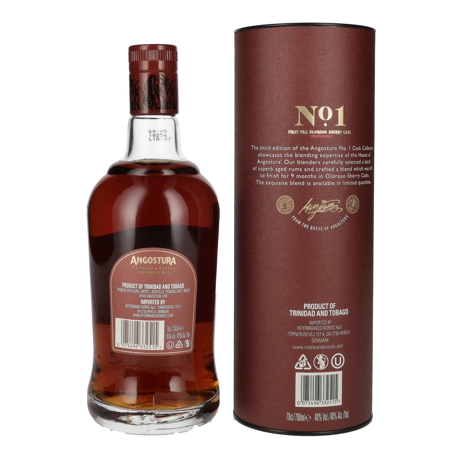 Angostura No. 1 CASK COLLECTION First Fill Oloroso Sherry Cask Premium Rum 40% Vol. 0,7l in gift box