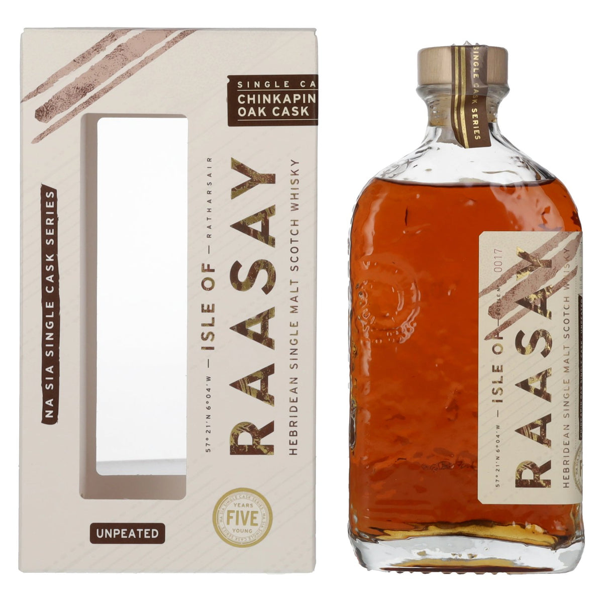 Isle of Raasay 5 Years Old Chinkapin Oak Single Malt 61,4% Vol. 0,7l in gift box