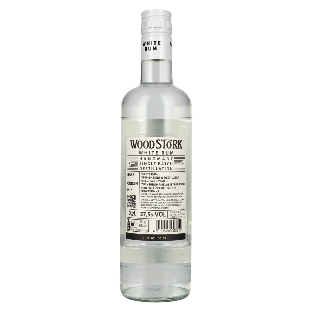 Wood Stork Black Forest Rhum blanc 37,5 % vol. 0,7 l