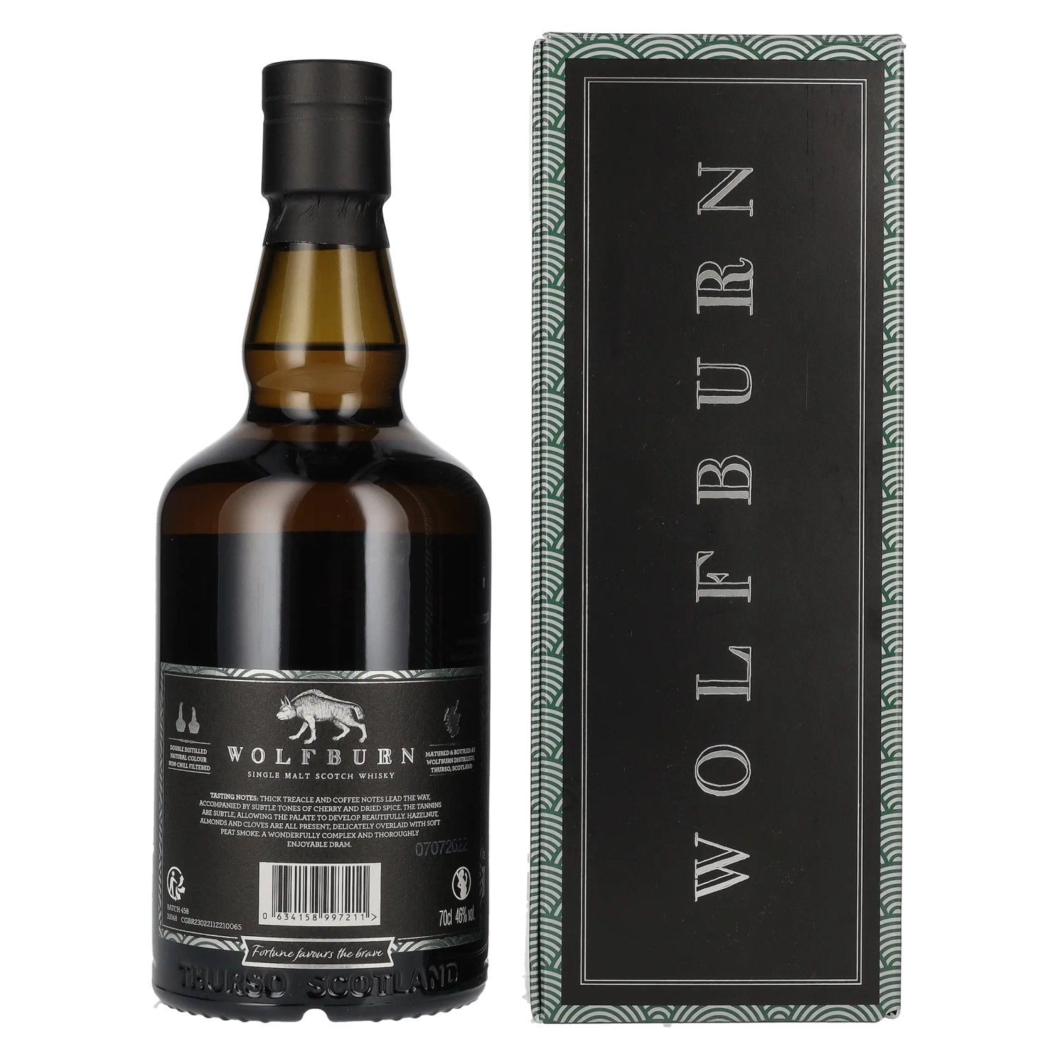 Wolfburn N°458 Single Malt Scotch Whisky Small Batch Release 46% Vol. 0,7l en boîte cadeau
