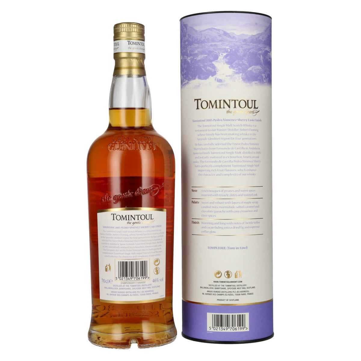 Tomintoul 17 Years Old PX SHERRY CASK Finish 2005 46% Vol. 0,7l en boîte cadeau