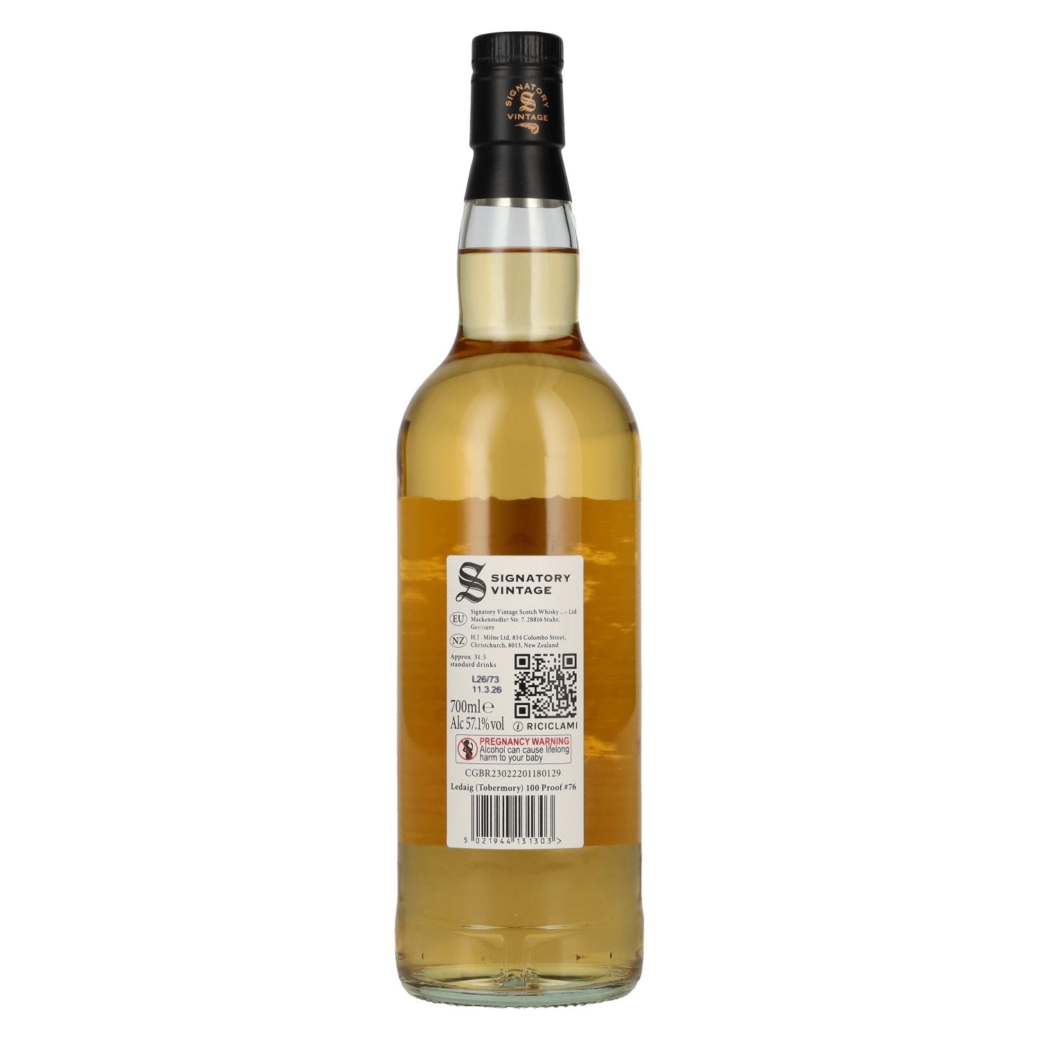 Signatory Vintage 100 Proof Edition LEDAIG 6 Years Old Single Malt #76 2020 57,1% Vol. 0,7l