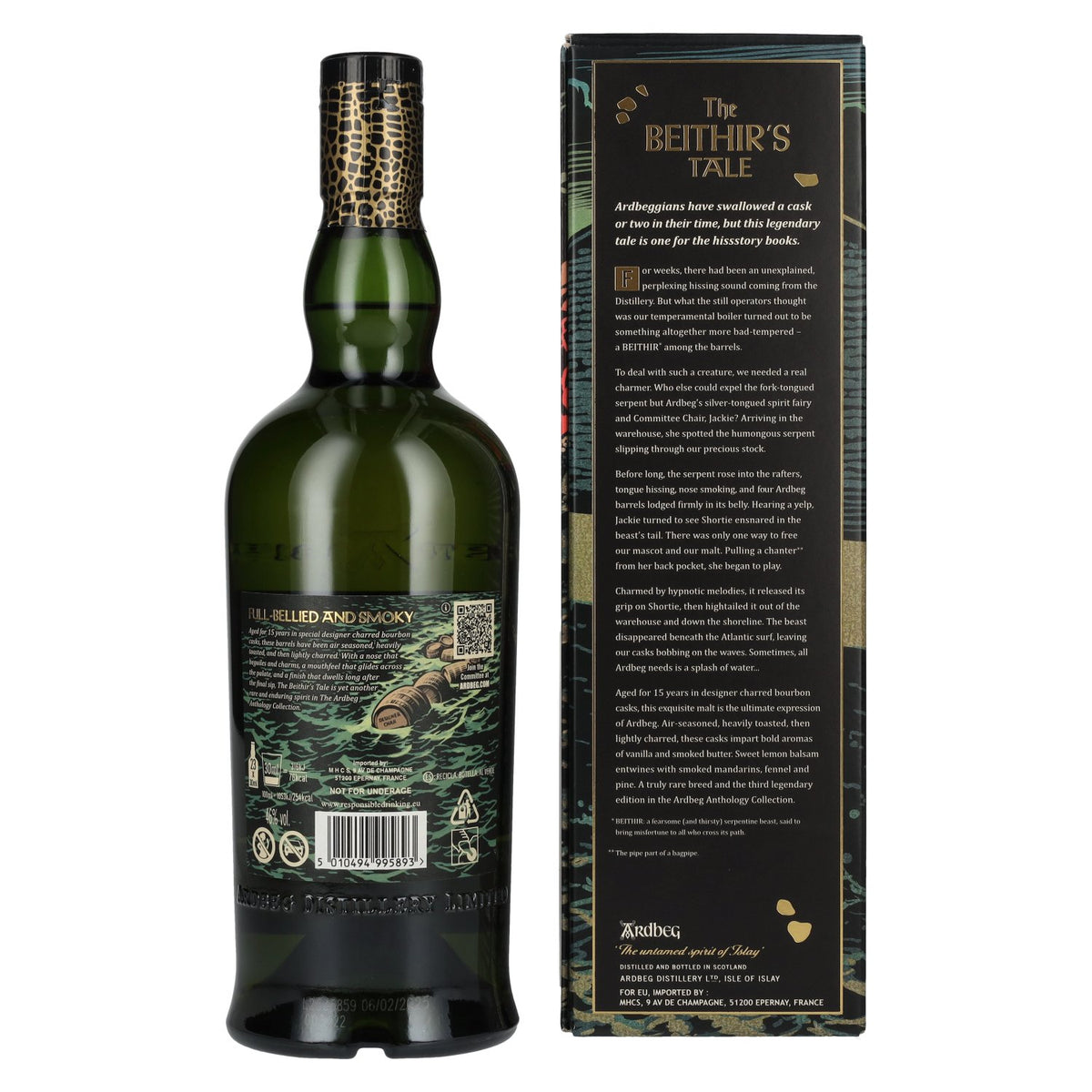 Ardbeg 15 Years Old The Ultimate The Beithir's Tale Islay Single Malt 46% Vol. 0,7l en coffret cadeau