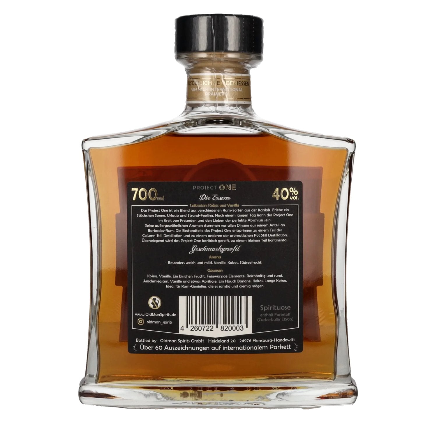 Old Man Rum Project ONE Caribbean Spirit 40% Vol. 0,7l