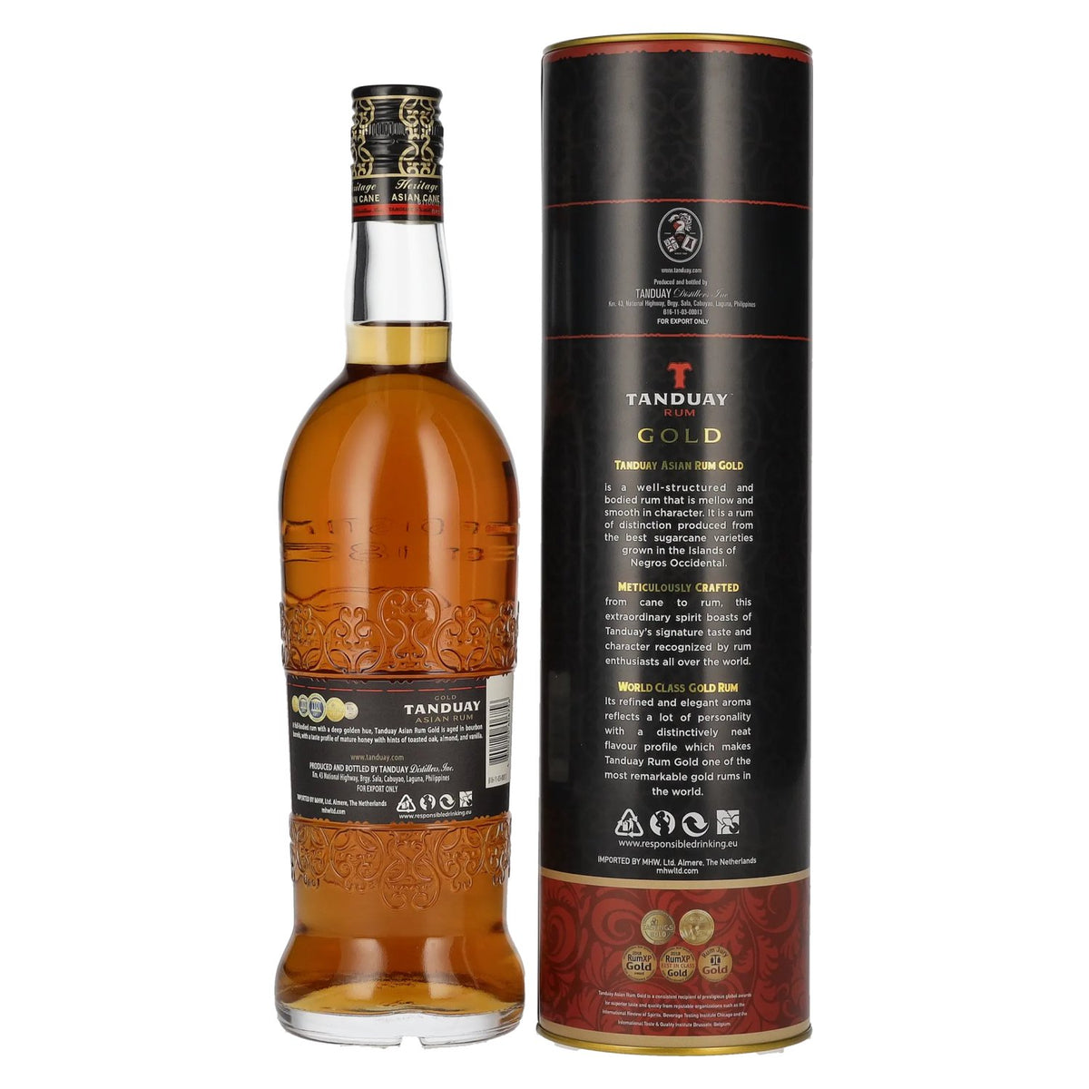 Tanduay Asian Rum Gold 40% Vol. 0,7l in Tinbox
