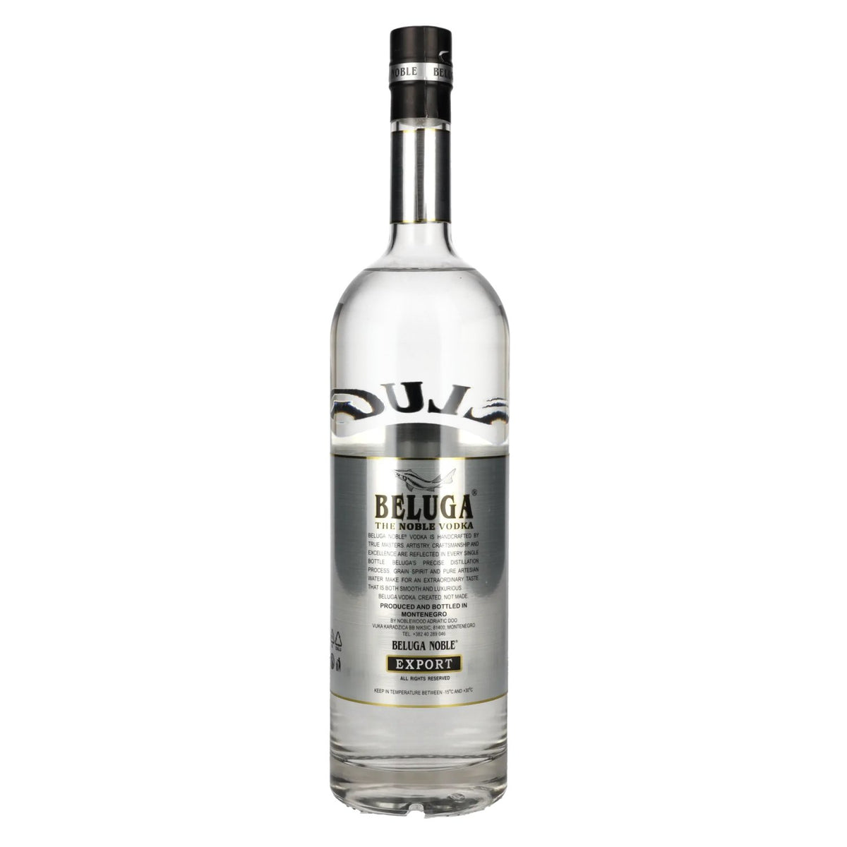 Beluga Noble Vodka EXPORT Montenegro 40% Vol. 1l