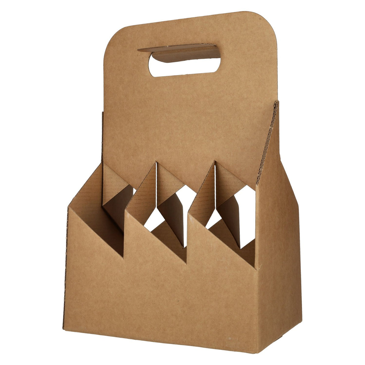 Tragekarton Bier Kraftpapier für Flaschen 6er 195x130x290 mm
