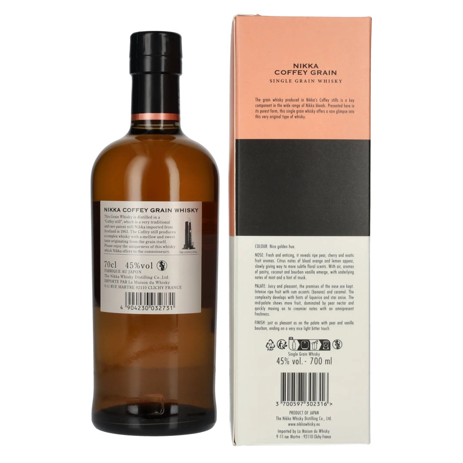 Nikka Coffey Grain Whisky 45% vol. 0,7l en boîte cadeau