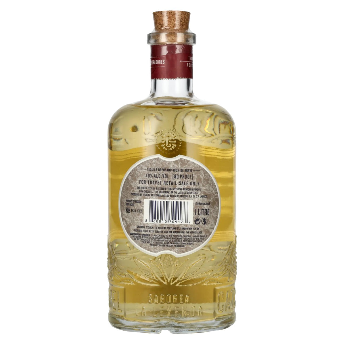 Cazcabel Tequila REPOSADO 100% de Agave 40% Vol. 1l