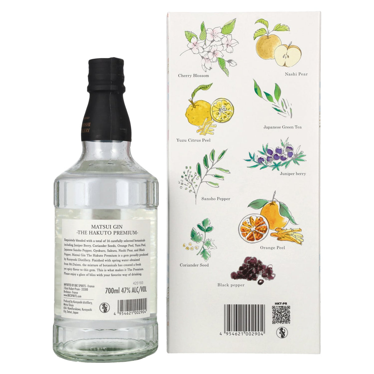 Matsui Gin THE HAKUTO Premium 47% Vol. 0,7l in Geschenkbox