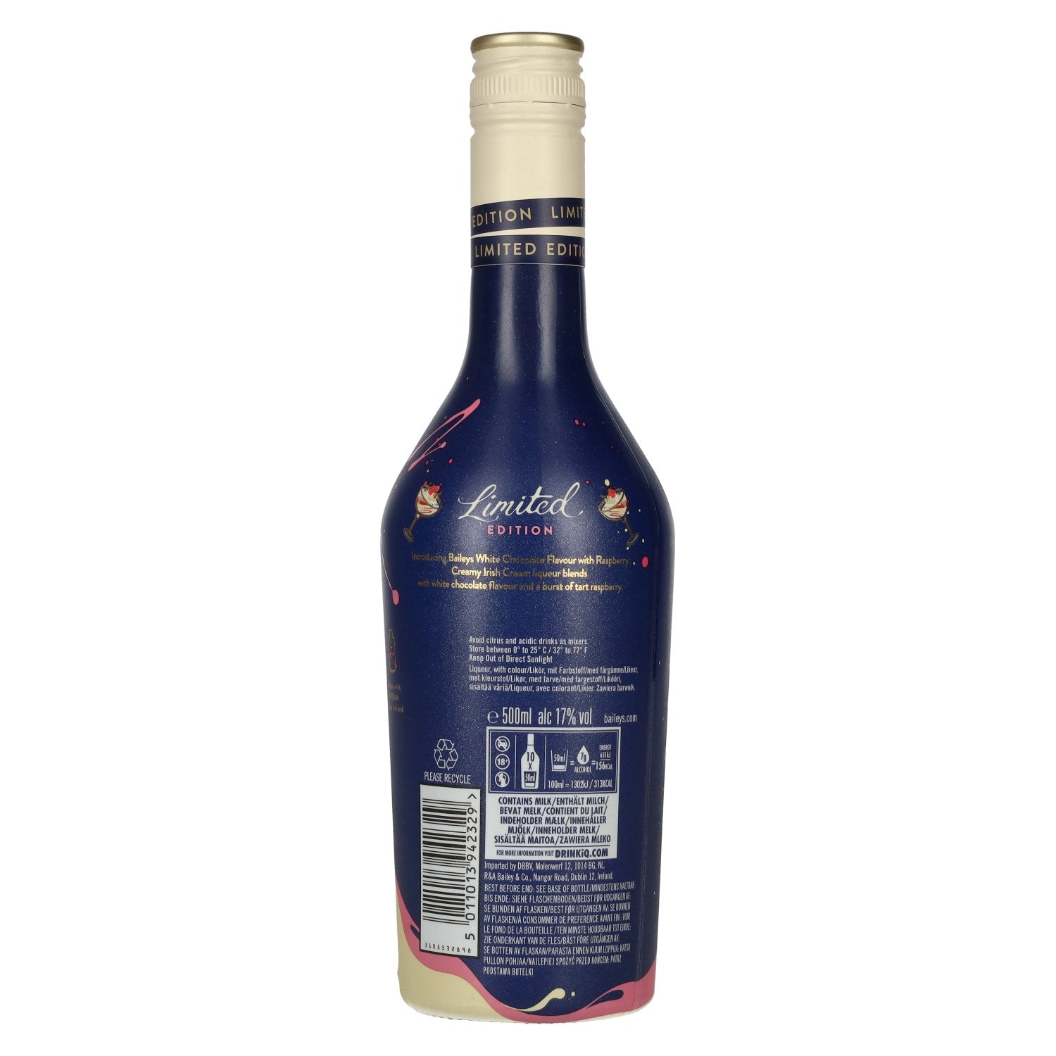 Baileys White Chocolate with Raspberry Irish Cream Liqueur Édition limitée 17% vol. 0,5l