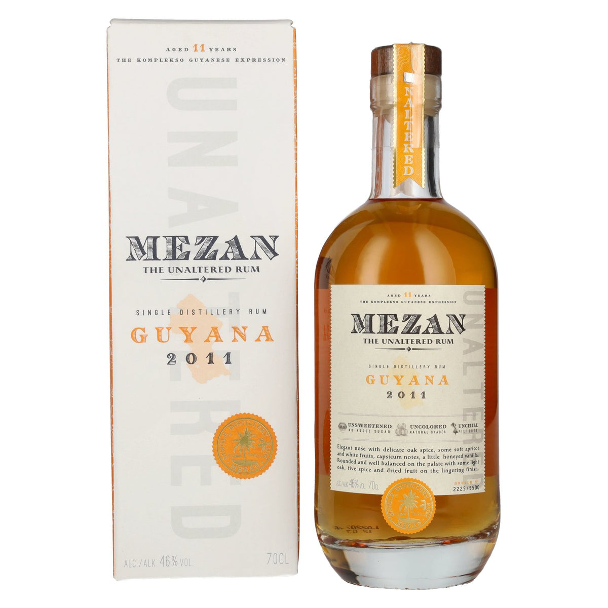 Mezan The Unaltered Rum Guyana 2011 46% Vol. 0,7l in Geschenkbox