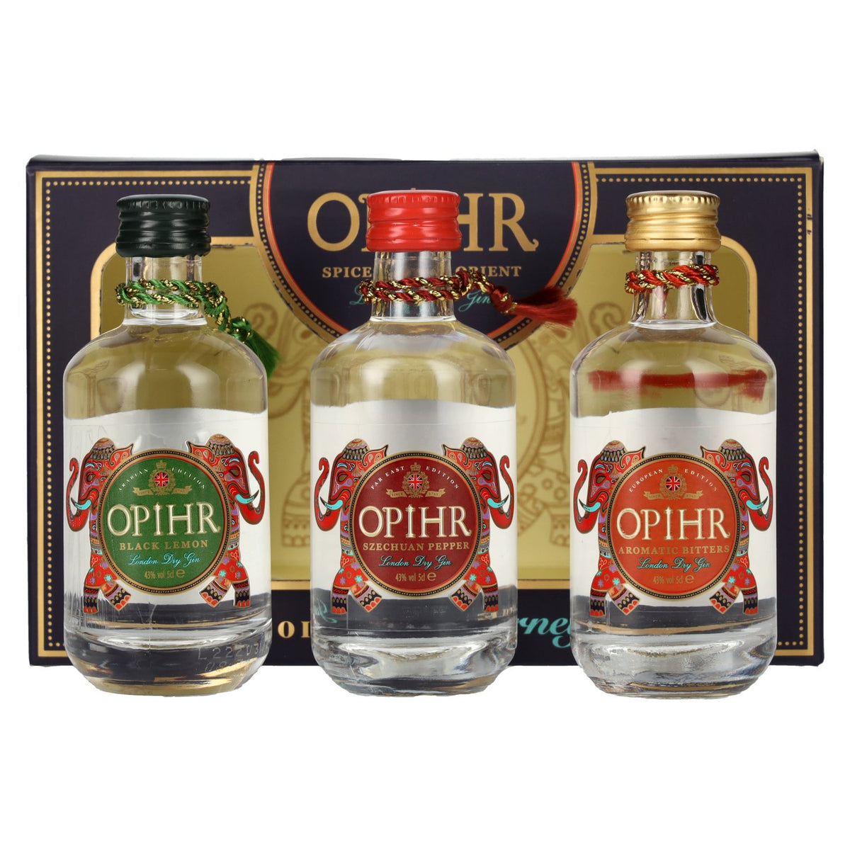 Opihr Gin SPICES OF THE ORIENT London Dry Gin Miniset 43% Vol. 3x0,05l