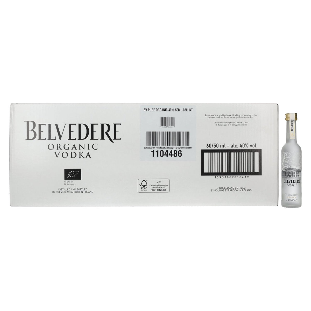 Belvedere Vodka bio 40 % vol. 60 x 0,05 l