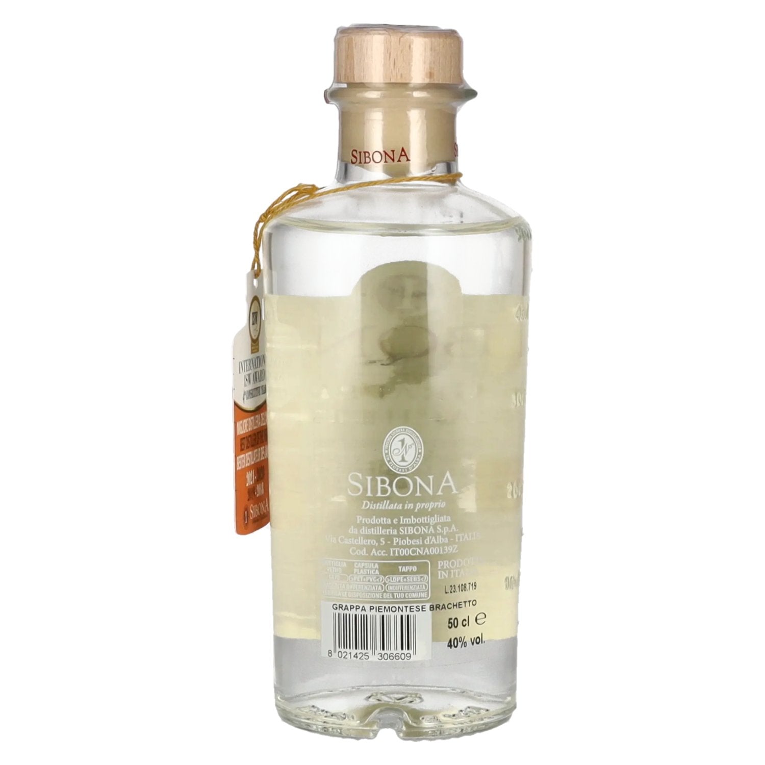Sibona La Grappa di BRACHETTO 40% vol. 0,5l