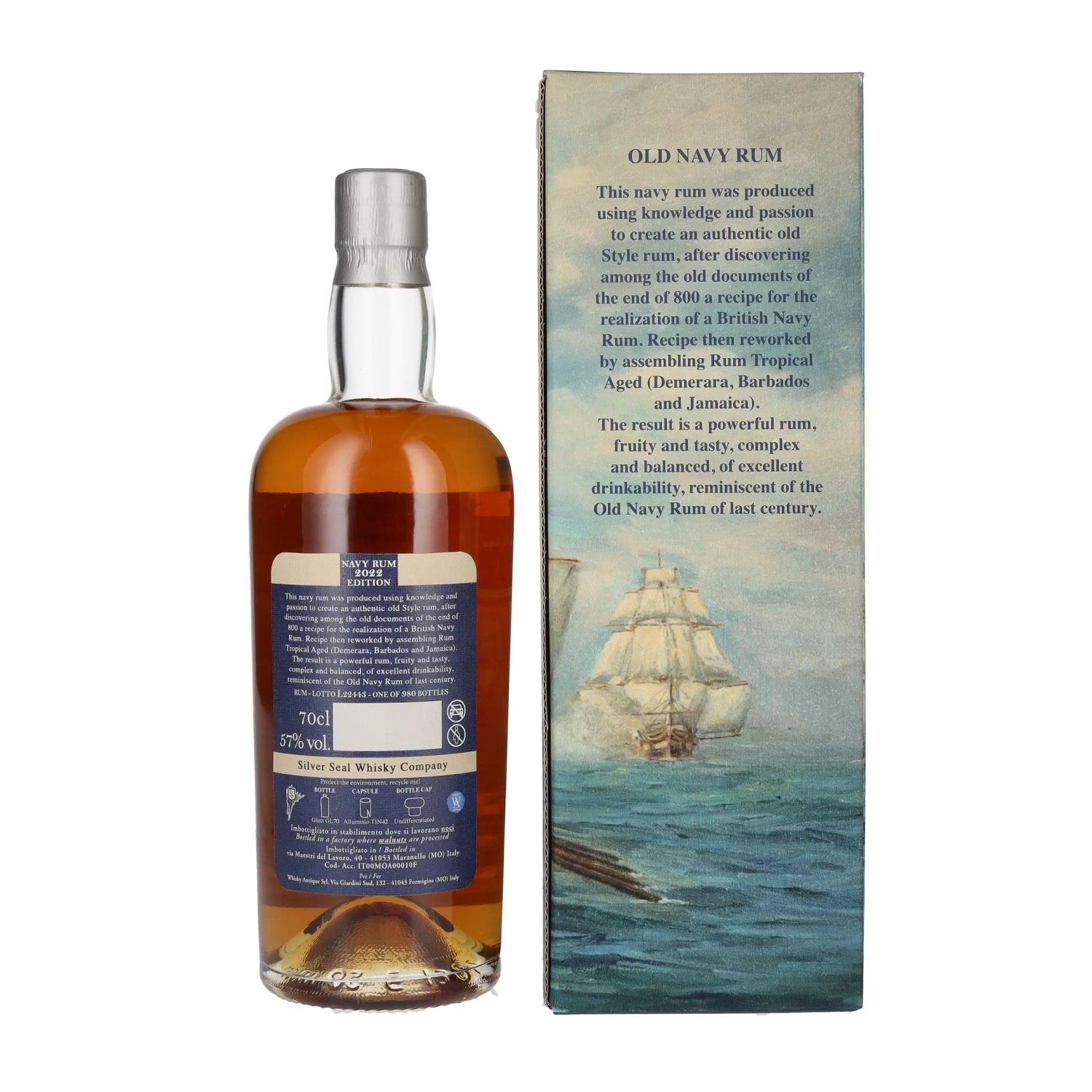 Silver Seal Old Navy Rum Edition 2022 57% vol. 0,7l en boîte cadeau