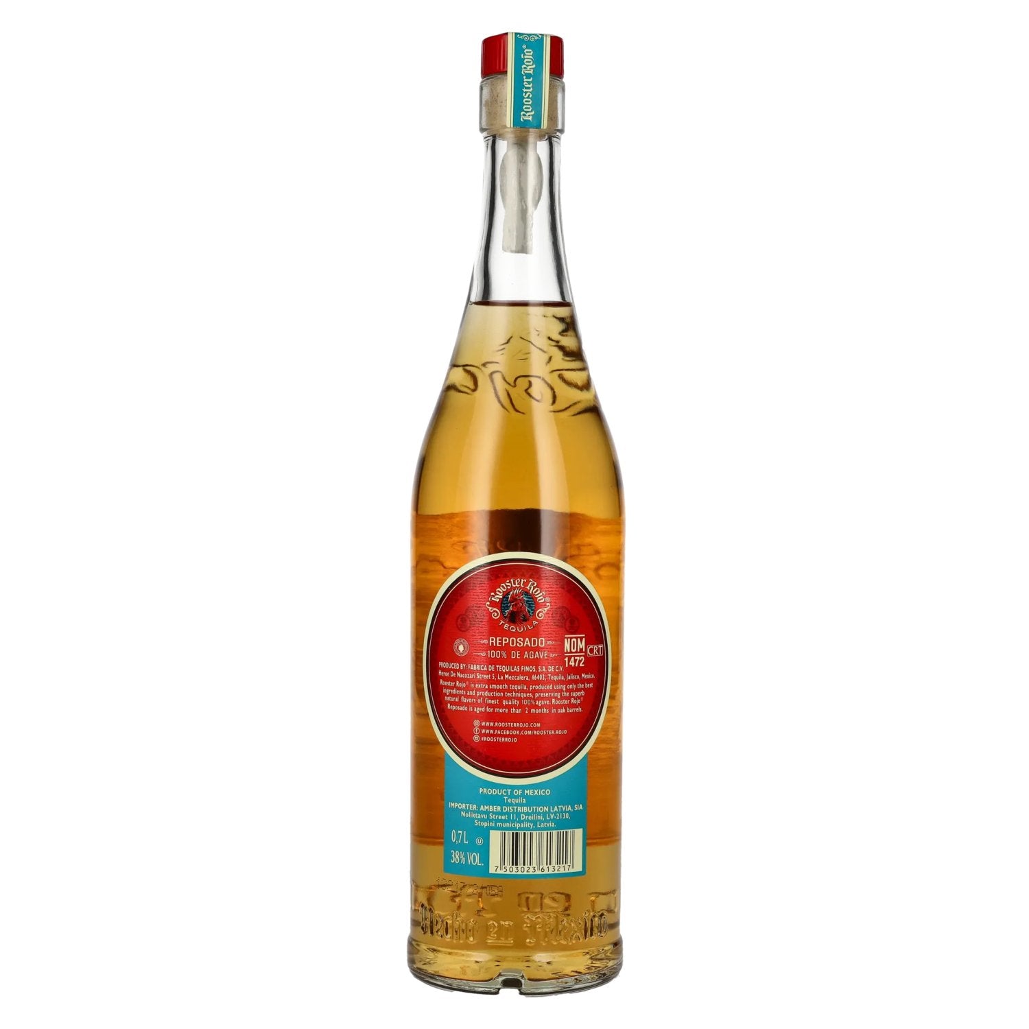 Rooster Rojo REPOSADO Tequila 100% de Agave 38% Vol. 0,7l