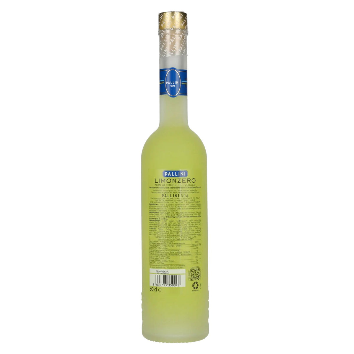 Pallini Limonzero, boisson sans alcool 0,0, 0,5 l