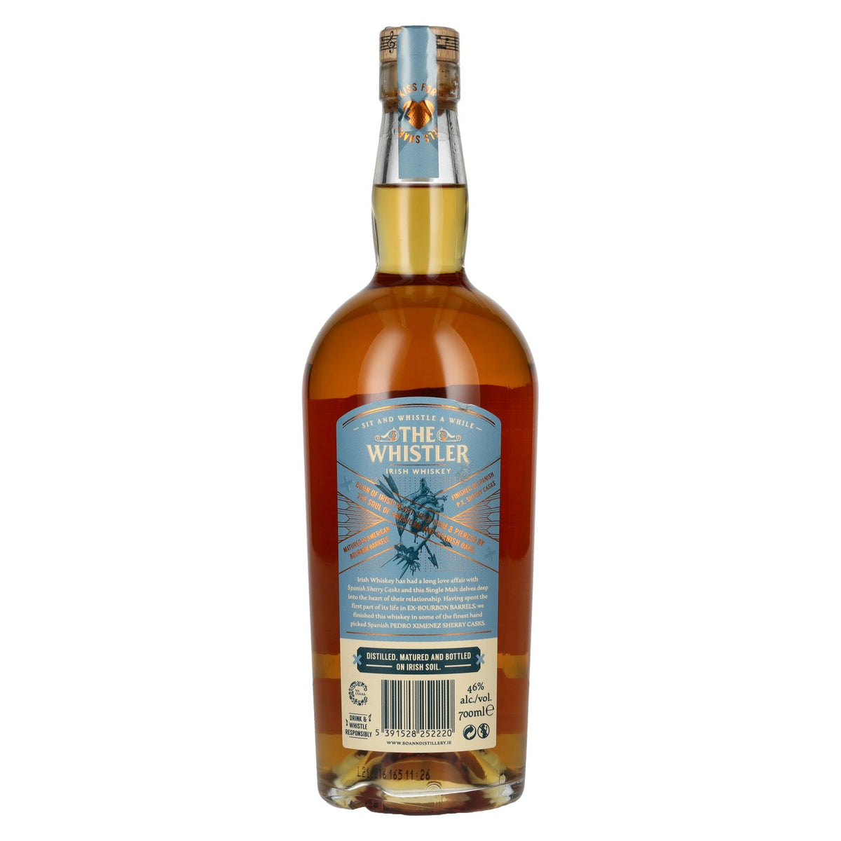 The Whistler Whiskey Irish Whiskey P.X. I LOVE YOU Single Malt 46% Vol. 0,7l
