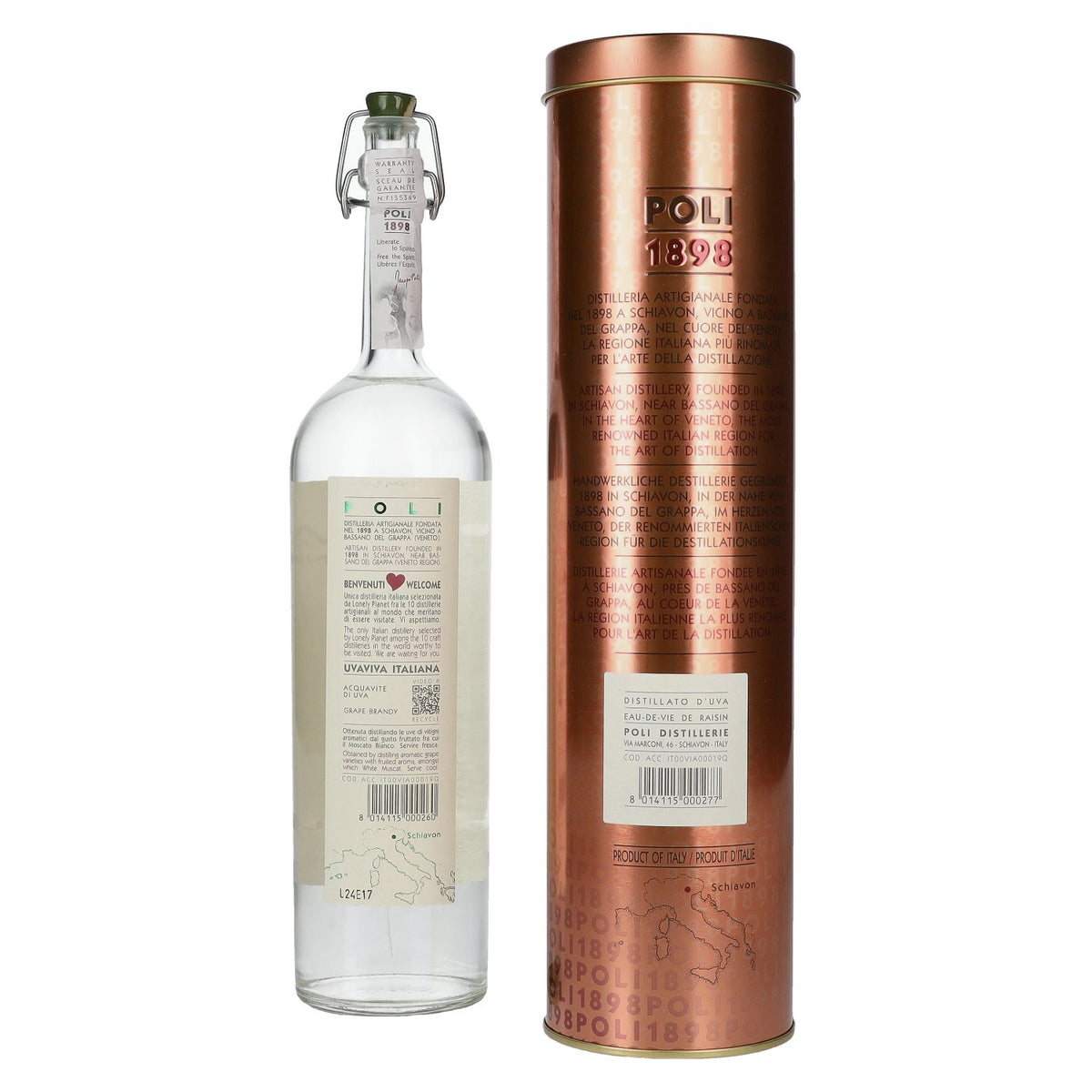 Poli UVAVIVA Italiana 40% Vol. 0,7l in Tinbox