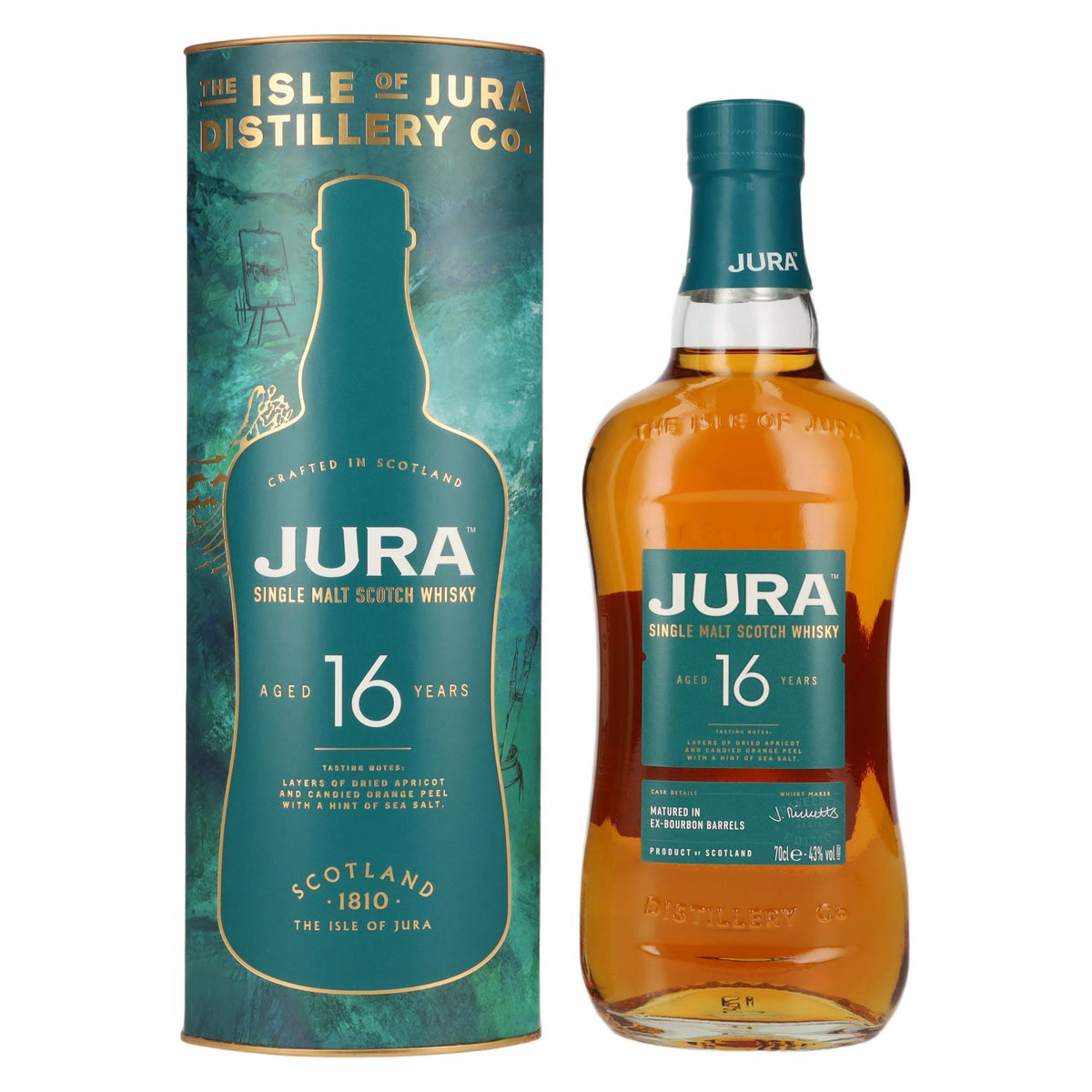 Jura 16 Years Old Single Malt Scotch Whisky 43% Vol. 0,7l in Geschenkbox