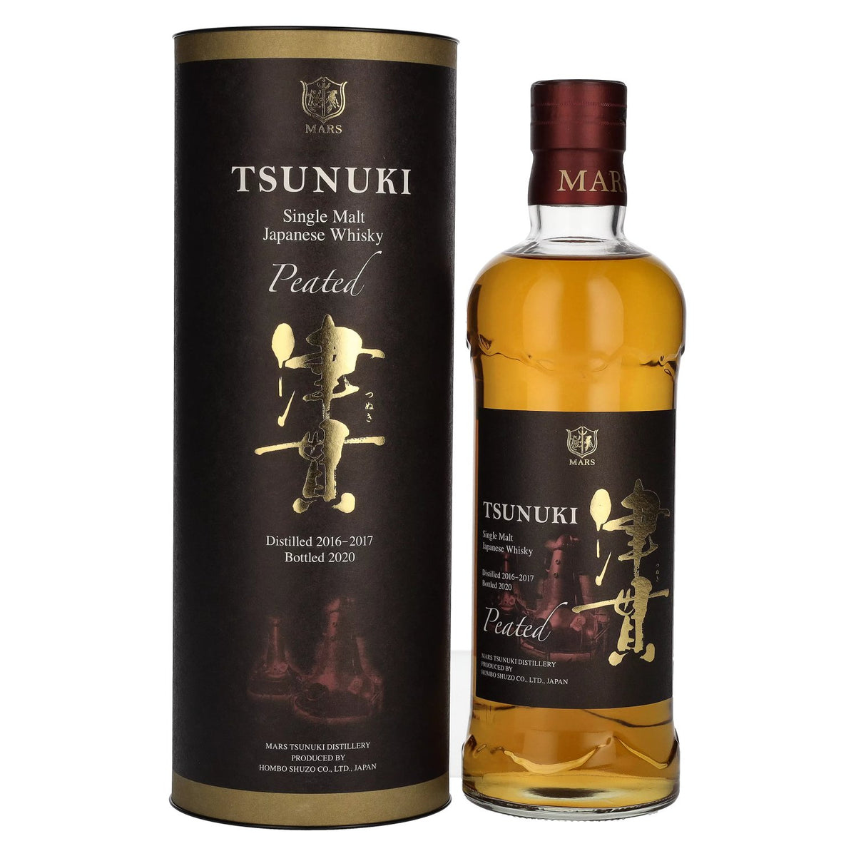 Mars TSUNUKI Single Malt Japanese Whisky PEATED 2016-2017 50% Vol. 0,7l in gift box