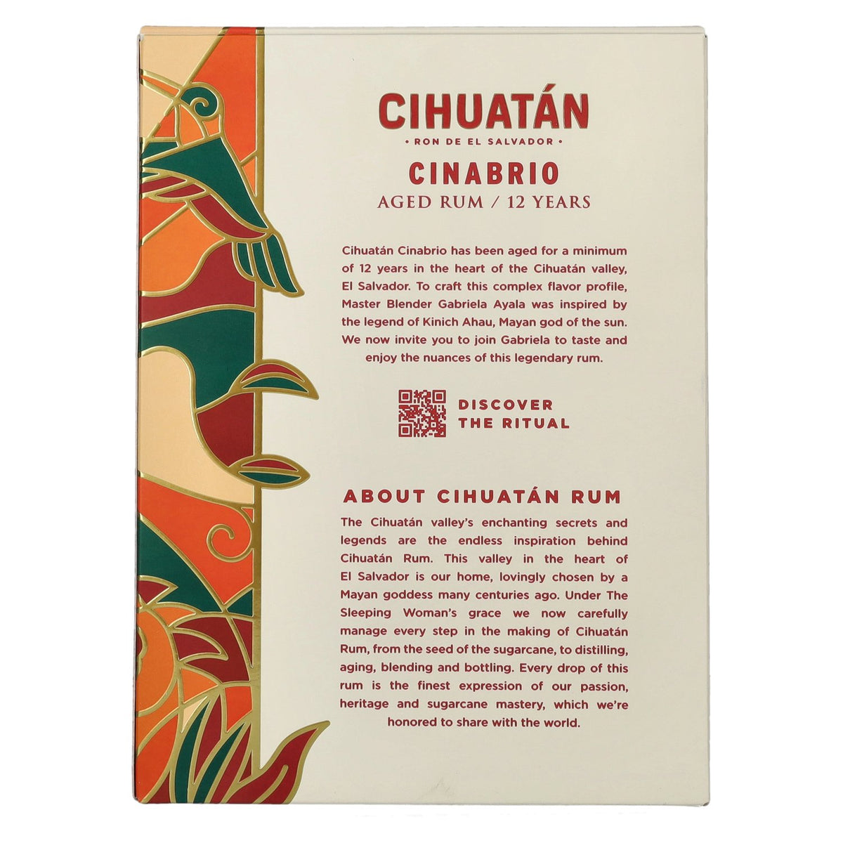 Cihuatán 12 Years CINABRIO Rum El Salvador 40% Vol. 0,7l in Geschenkbox mit 2 Gläsern