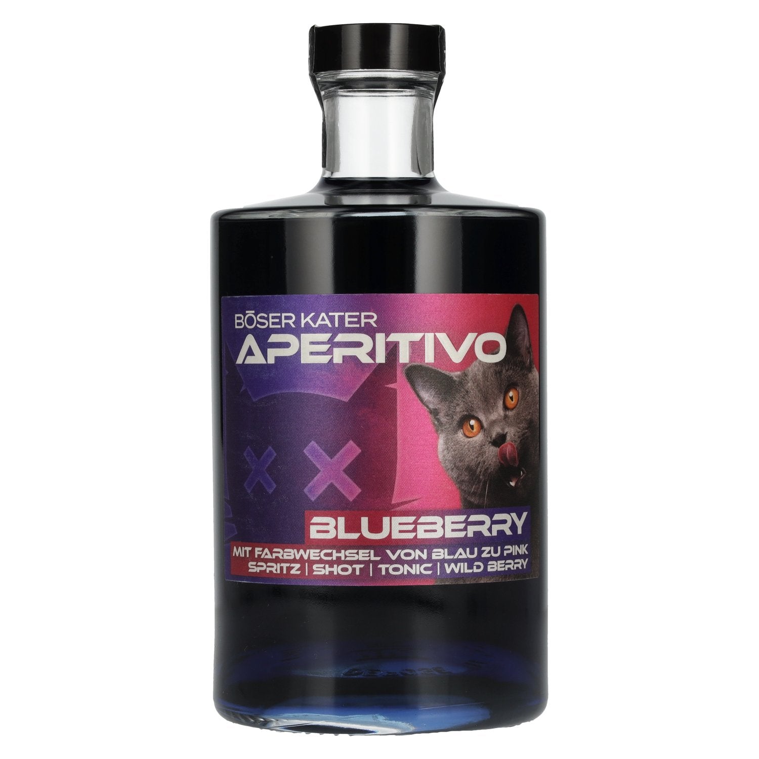 BÖSER KATER Aperitivo Blueberry changement de couleur 15% vol. 0,5l