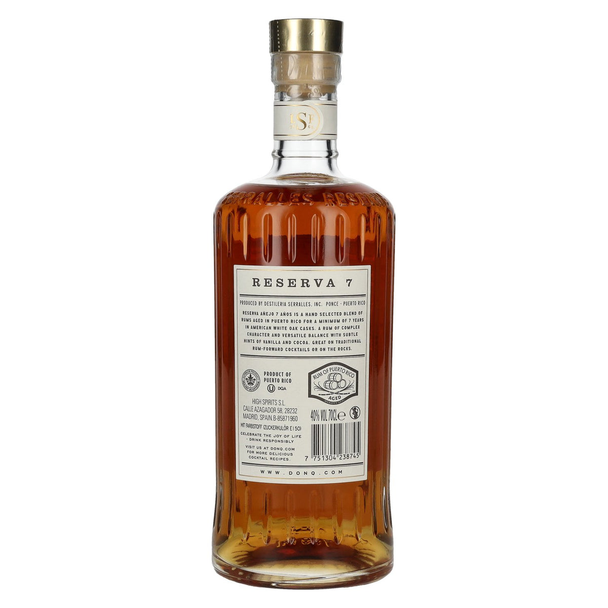 Don Q RESERVA Añejo 7 Años Puerto Rican Rum 40% Vol. 0,7l