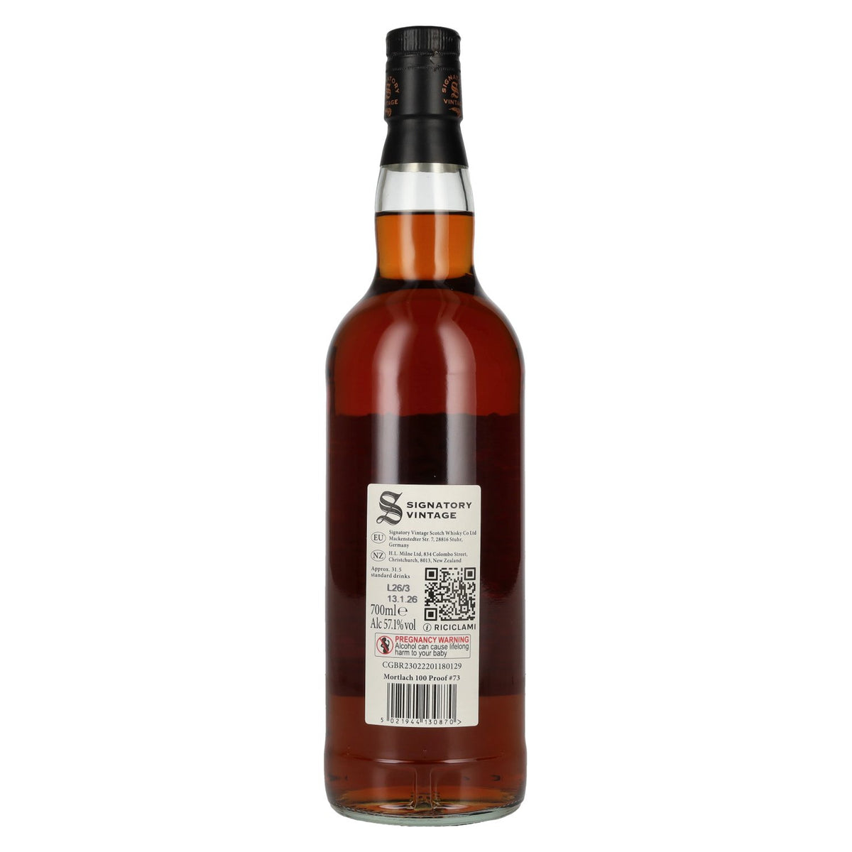 Signatory Vintage 100 Proof Edition MORTLACH 11 Years Old Oloroso Sherry Butts #73 2014 57,1% Vol. 0,7l