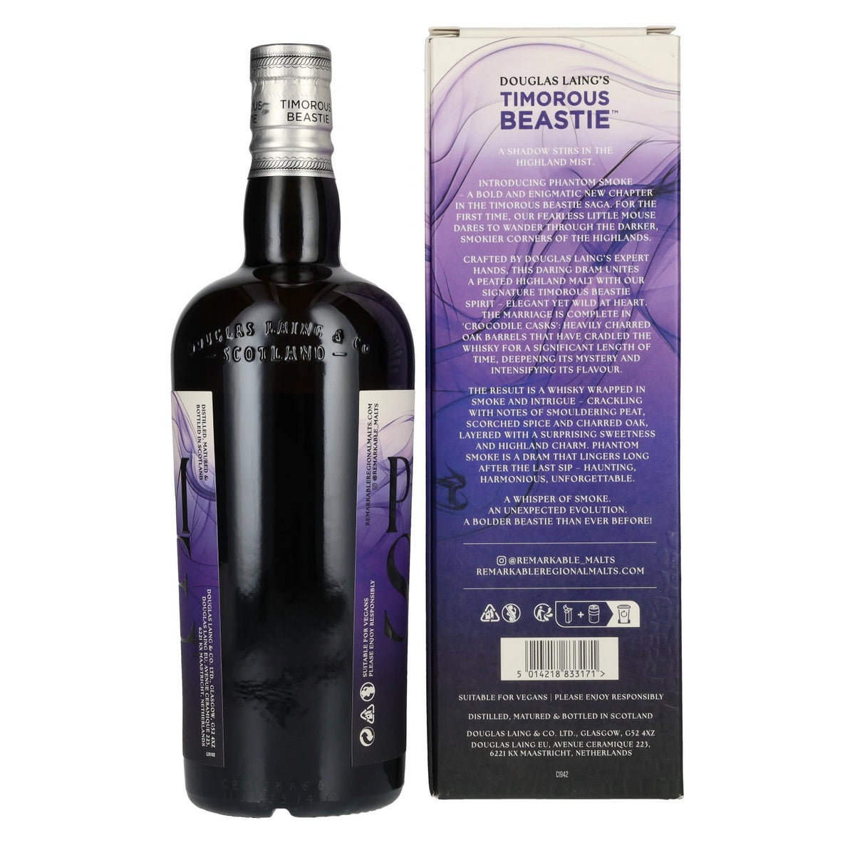 Douglas Laing TIMOROUS BEASTIE Phantom Smoke Charred Crocodile Casks Limited Edition 54,2% Vol. 0,7l in gift box